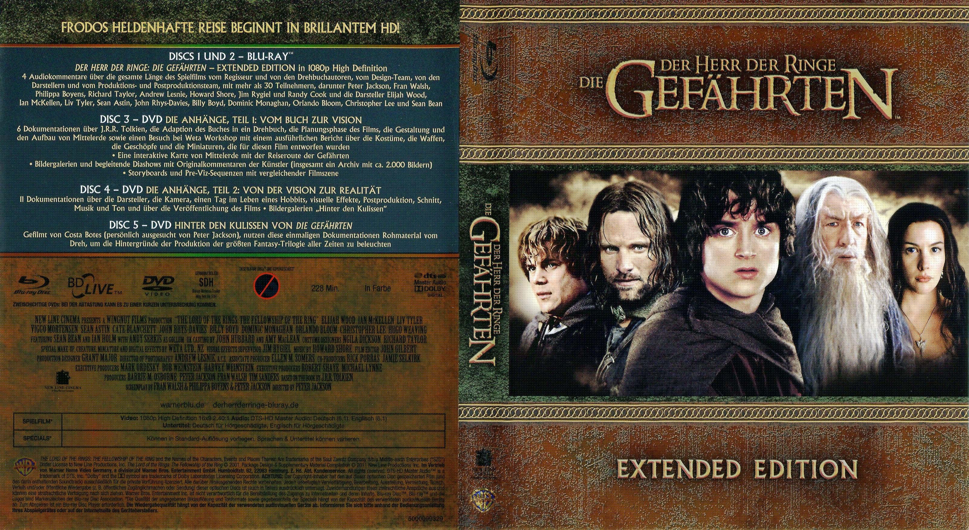 der herr der ringe 1 extended edition version 1 DVD Covers Cover Century Over 1.000.000