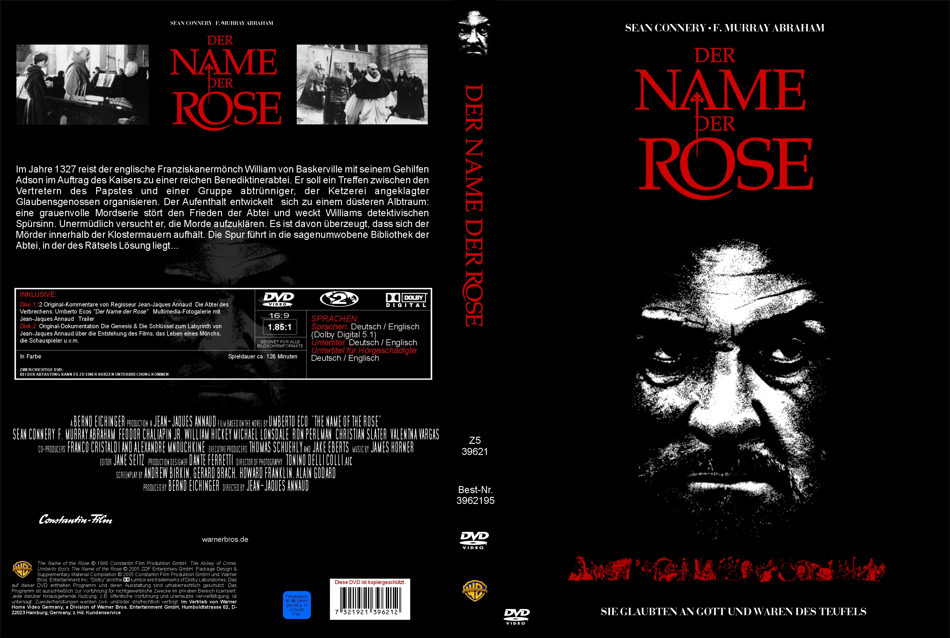 Der Name Der Rose Version 04 Dvd Covers Cover Century Over 500 000 Album Art Covers For Free
