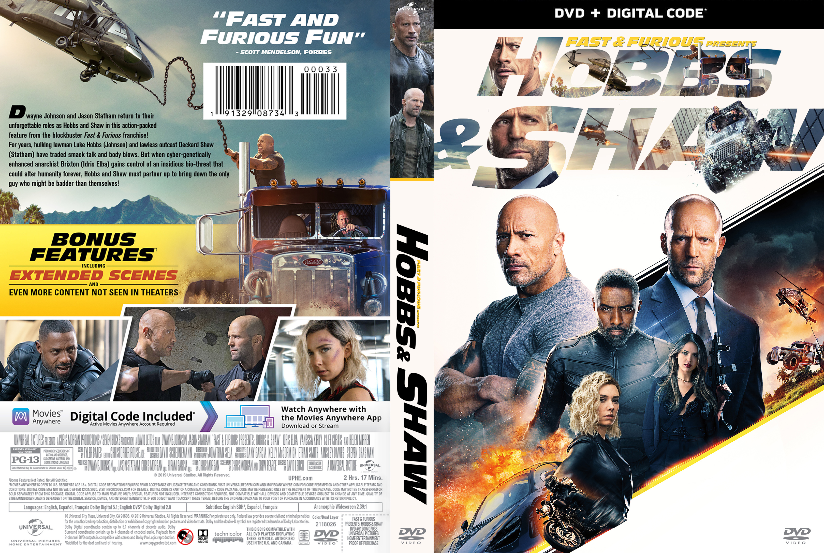 Fast Furious Presents Hobbs Shaw 2019 Front Dvd Covers Cover Century Over 500 000 Album Art Covers For Free