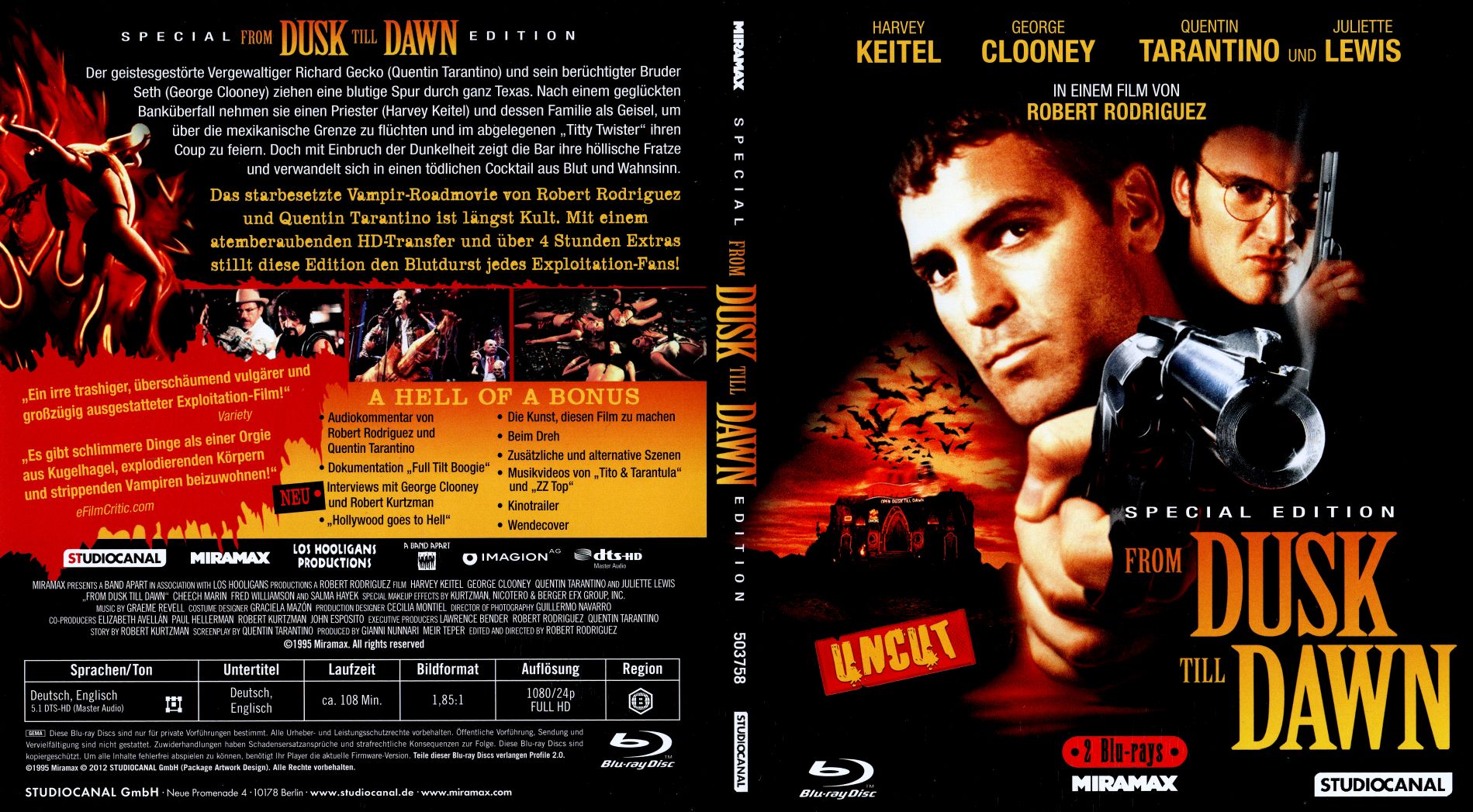 from dusk till dawn uncut ohne fsk | DVD Covers | Cover Century 
