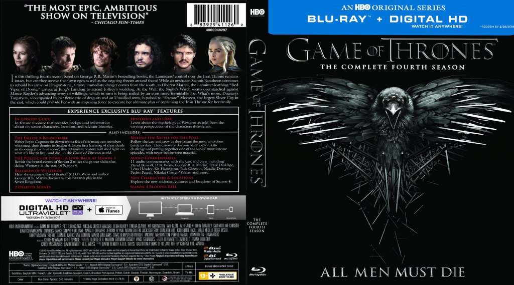Game Of Thrones Season 4 Blu ray 