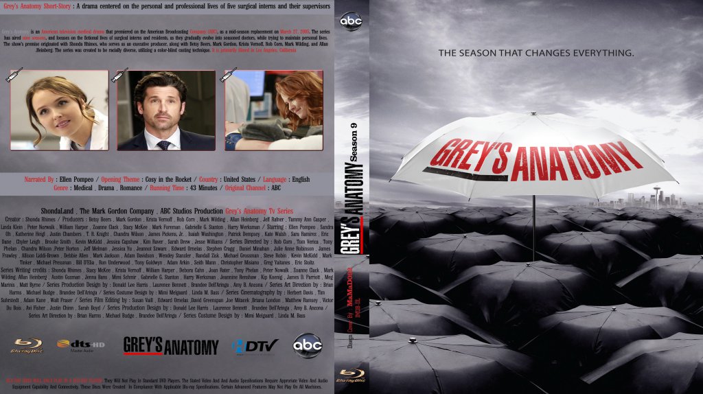 Greys Anatomy Seasons 9  Custom  Bluray