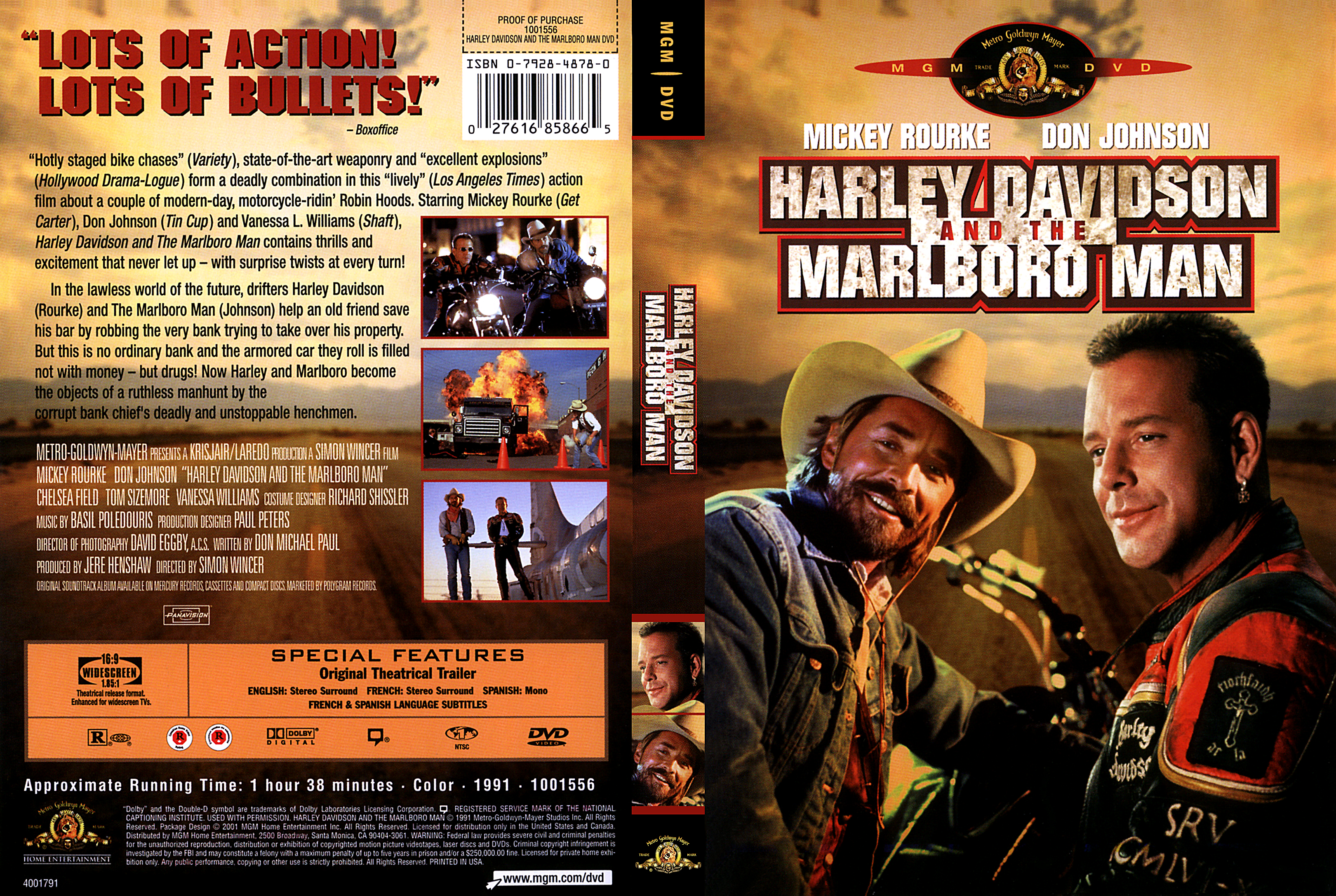  Harley Davidson and the Marlboro Man DVD Covers Cover 