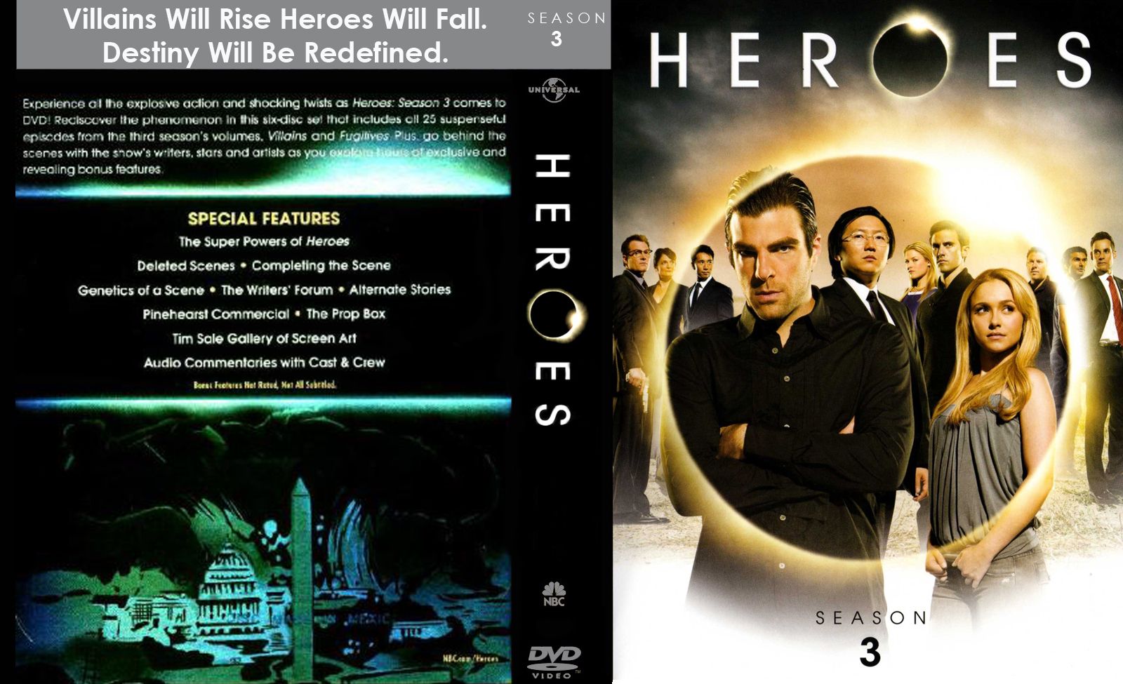 Heroes Season 03 DVD US CUSTOM1