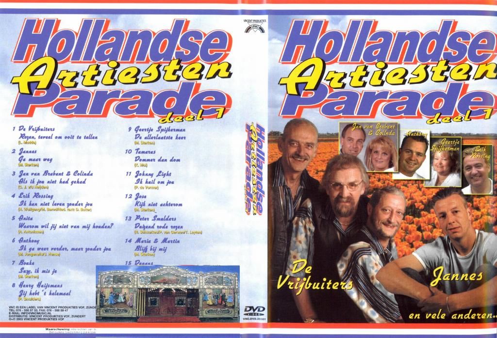 Hollandse Artiesten Parade Deel 01 DVD NL