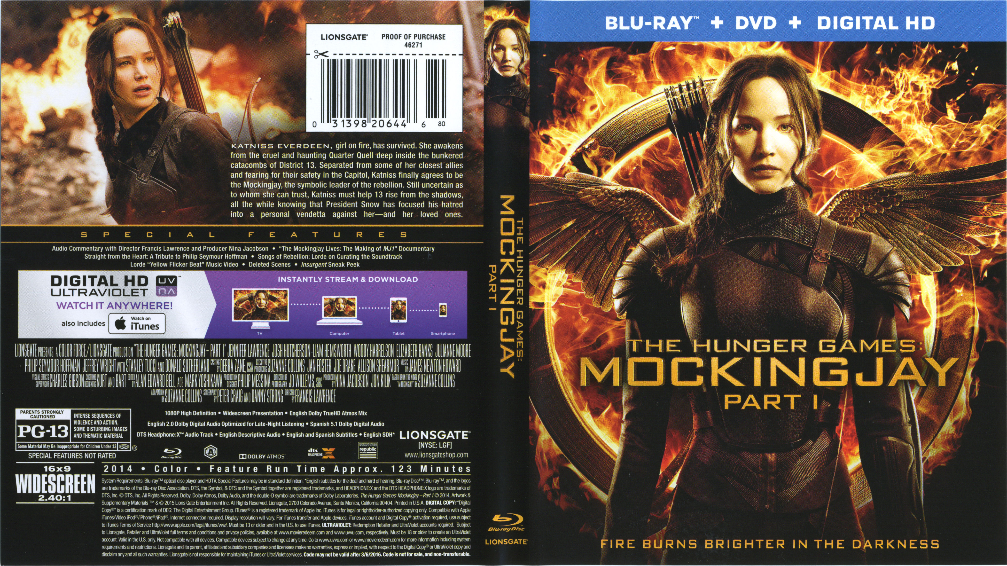 hunger games mockingjay1 bd cover scan DVD Covers hunger games mockingjay1 bd cover scan DVD Covers