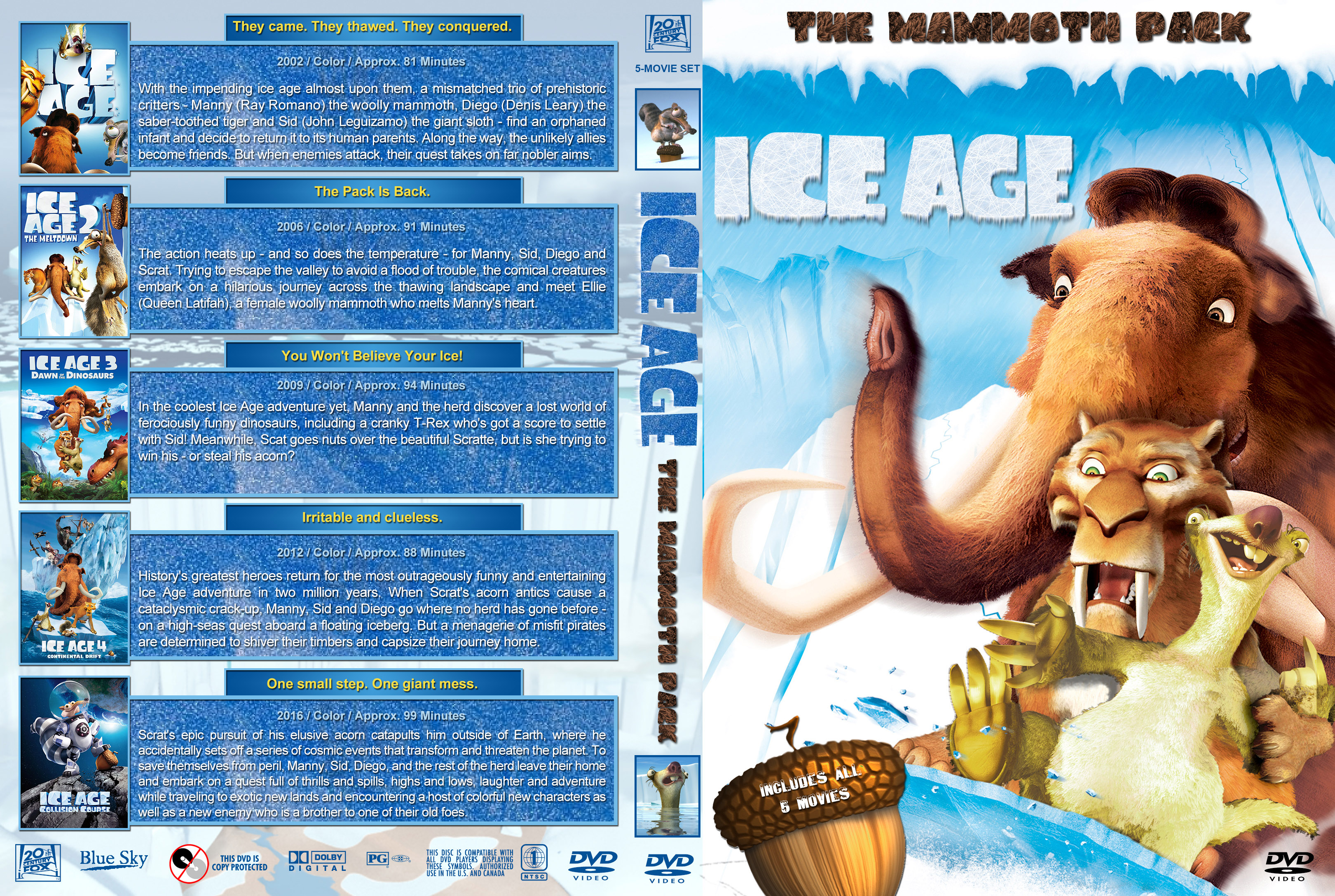Ice Age Collection 5 version 4 DVD Covers Cover Century Over 1.000.000 Albu...