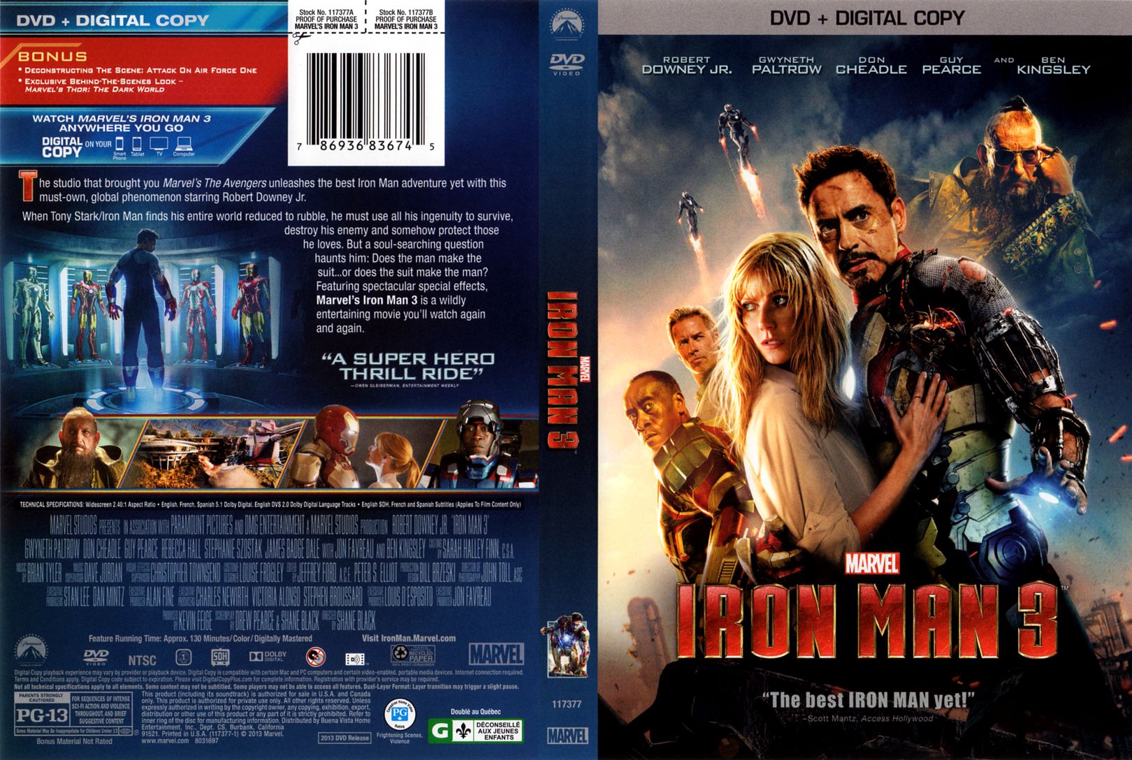 Iron Man 3 front DVD Covers Cover Century Over 1.000.000 Album Art covers f...