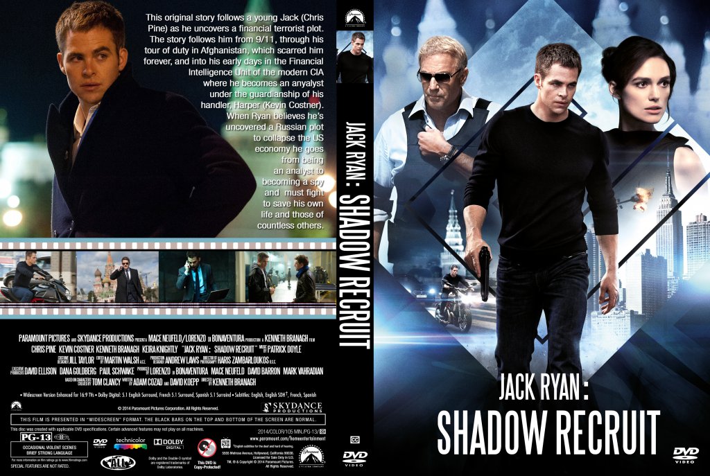 Jack Ryan Shadow Recruit Custom Cover Pips 001 | DVD 