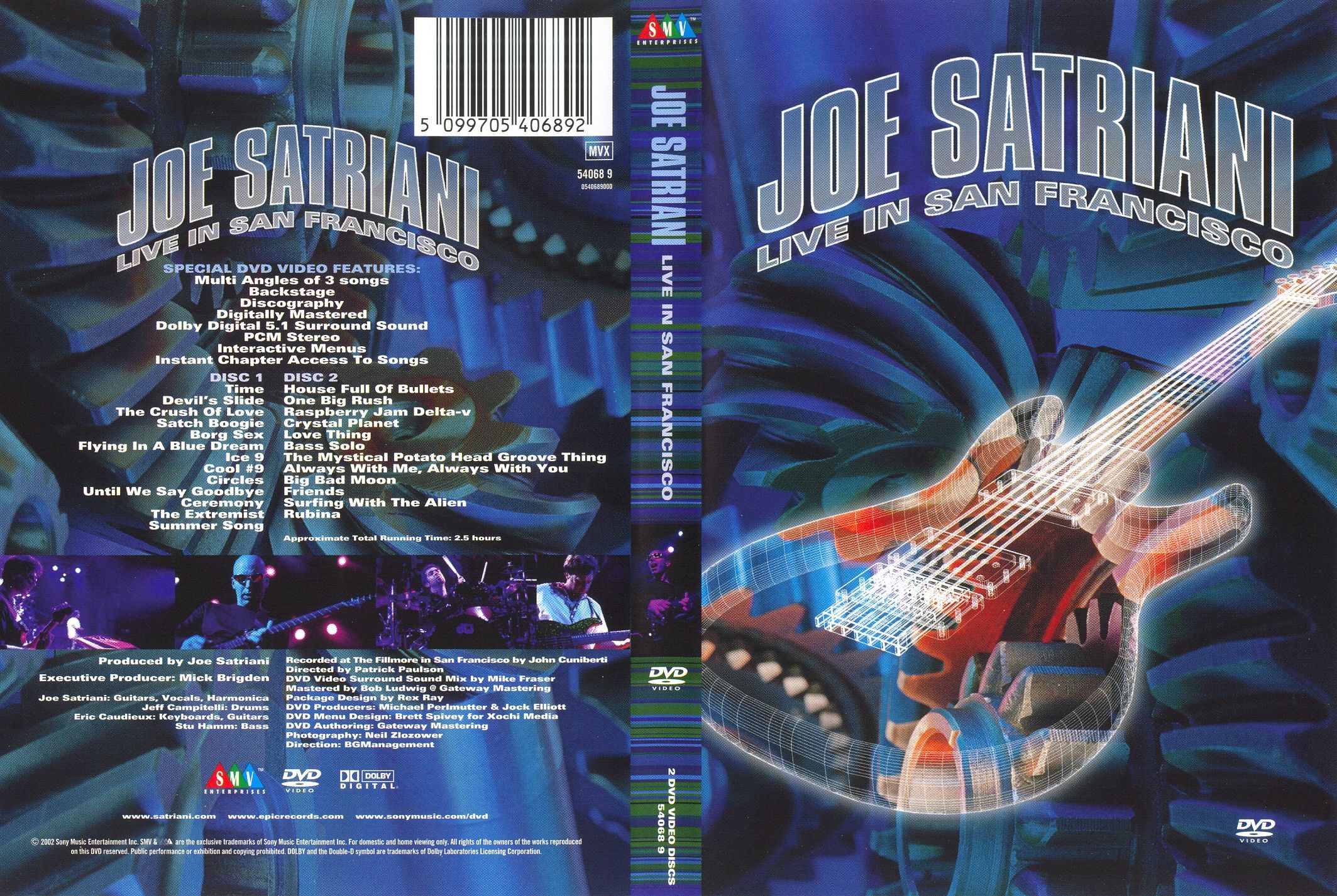 Joe Satriani Live In San Fransisco Pal Misc Dvd | DVD Covers
