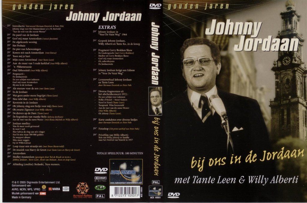 Johnny Jordaan Bij Ons In De Jordaan DVD NL | DVD Covers | Cover
