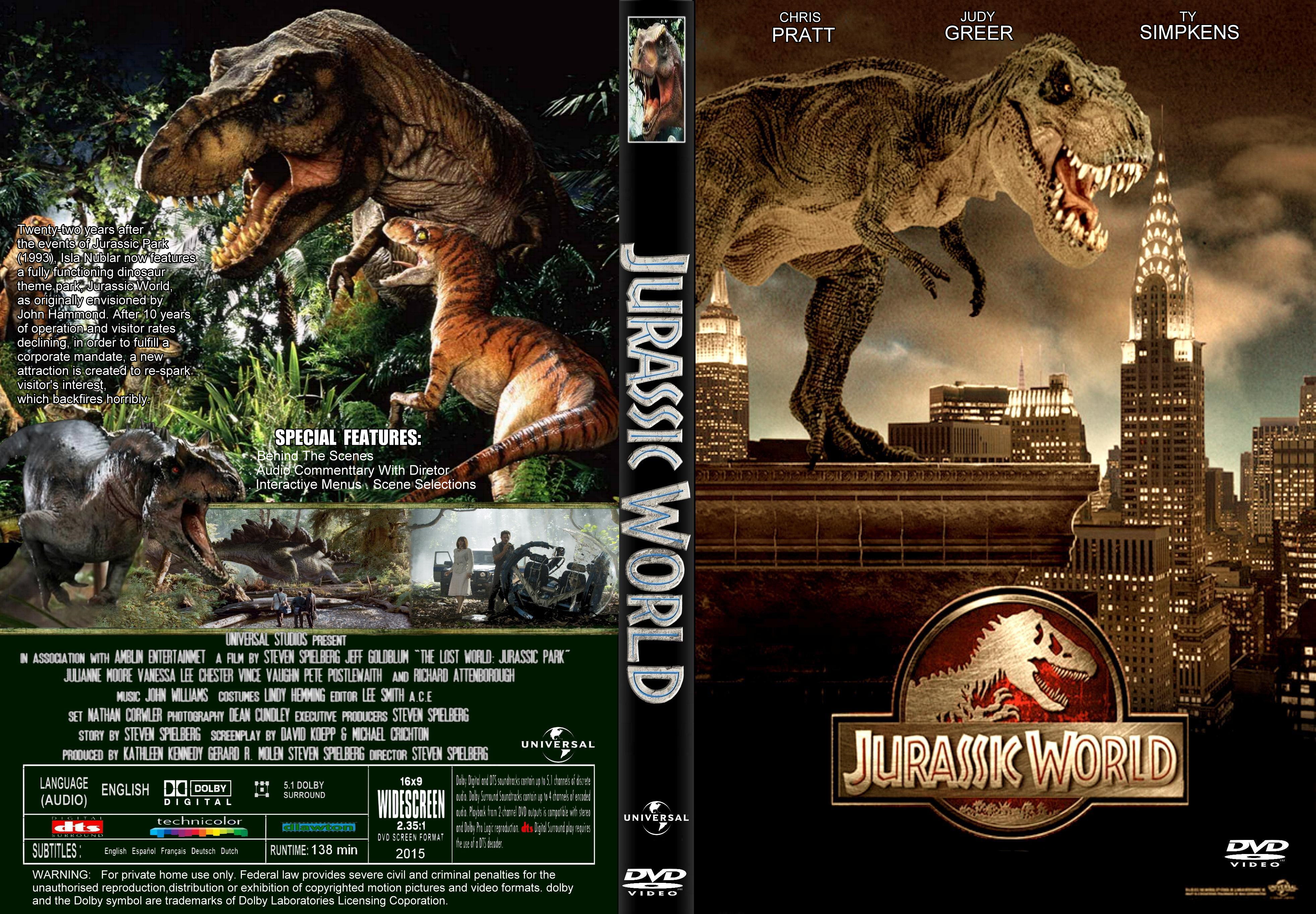 jurassic world 2015 r1 custom 1 | DVD Covers | Cover ...