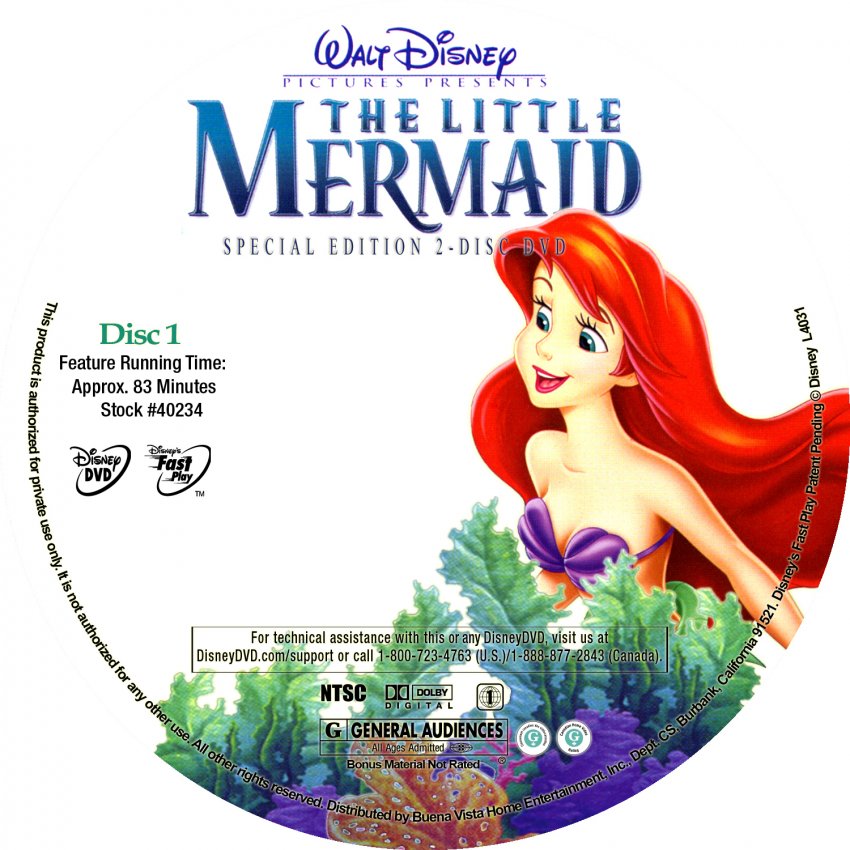LittleMermaid TheSE Disc1 cstm 001 | DVD Covers | Cover Century | Over ...