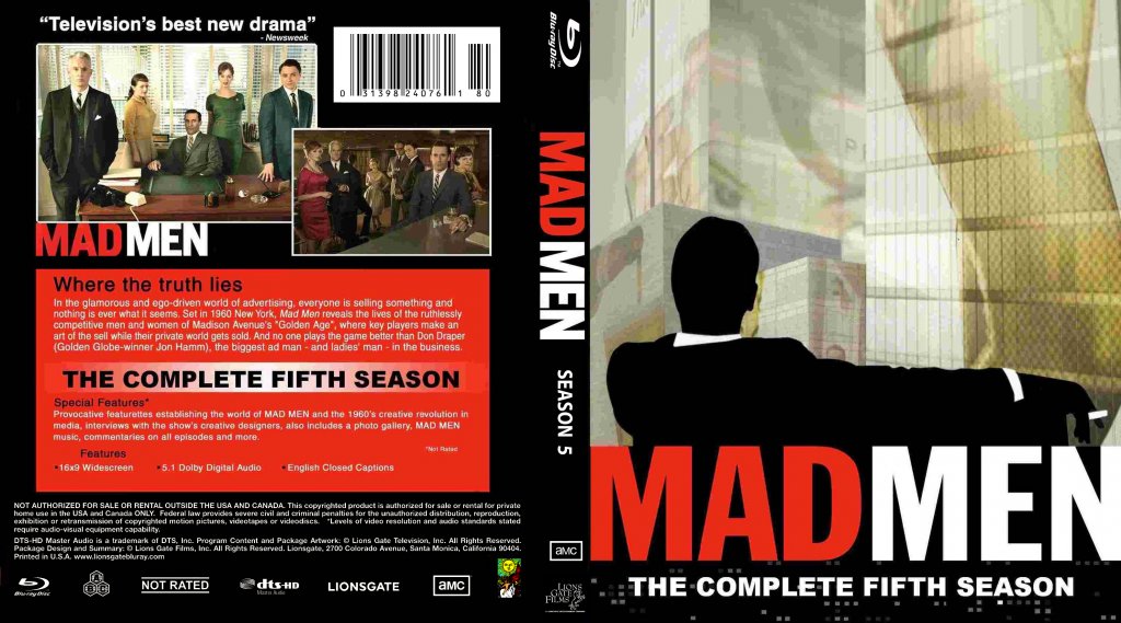 Mad Men Season 5 Custom Bluray 001 | DVD Covers | Cover Century