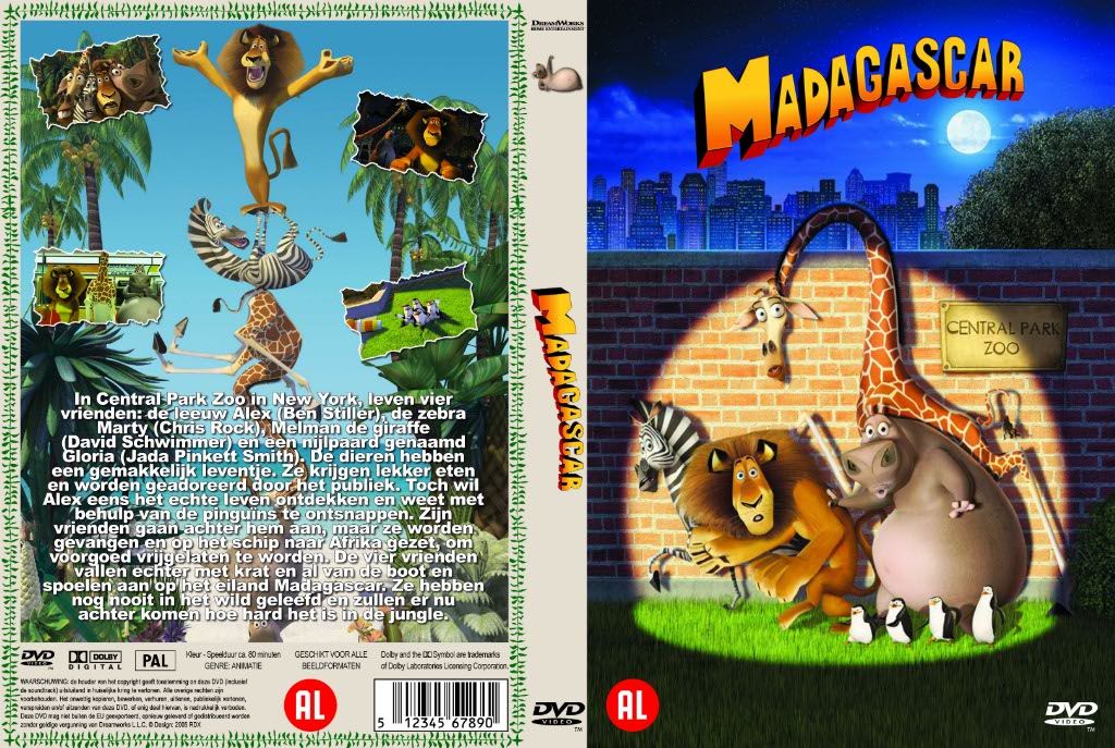 Madagascar Dvd Nl Custom1 Dvd Covers Cover Century Over 500 000 Album Art Covers For Free