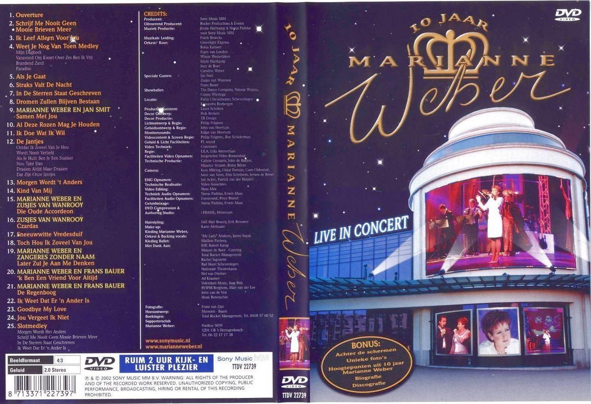 Marianne Weber 10 Jaar DVD NL