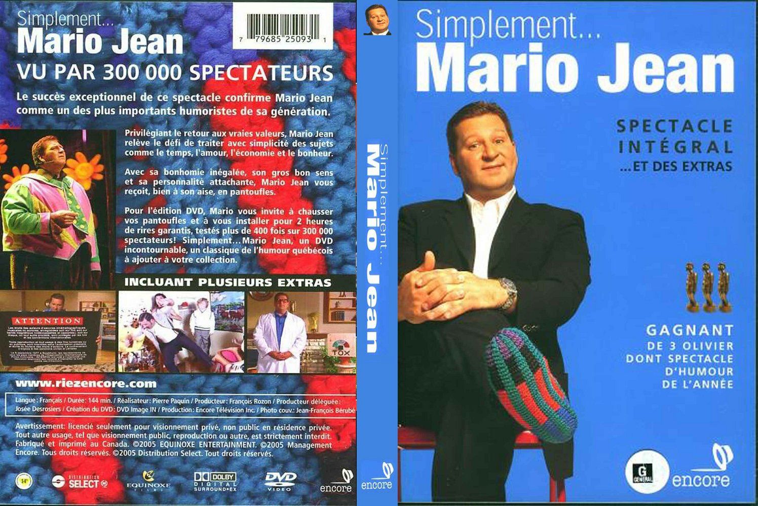 Mario Jean Simplement DVD FR
