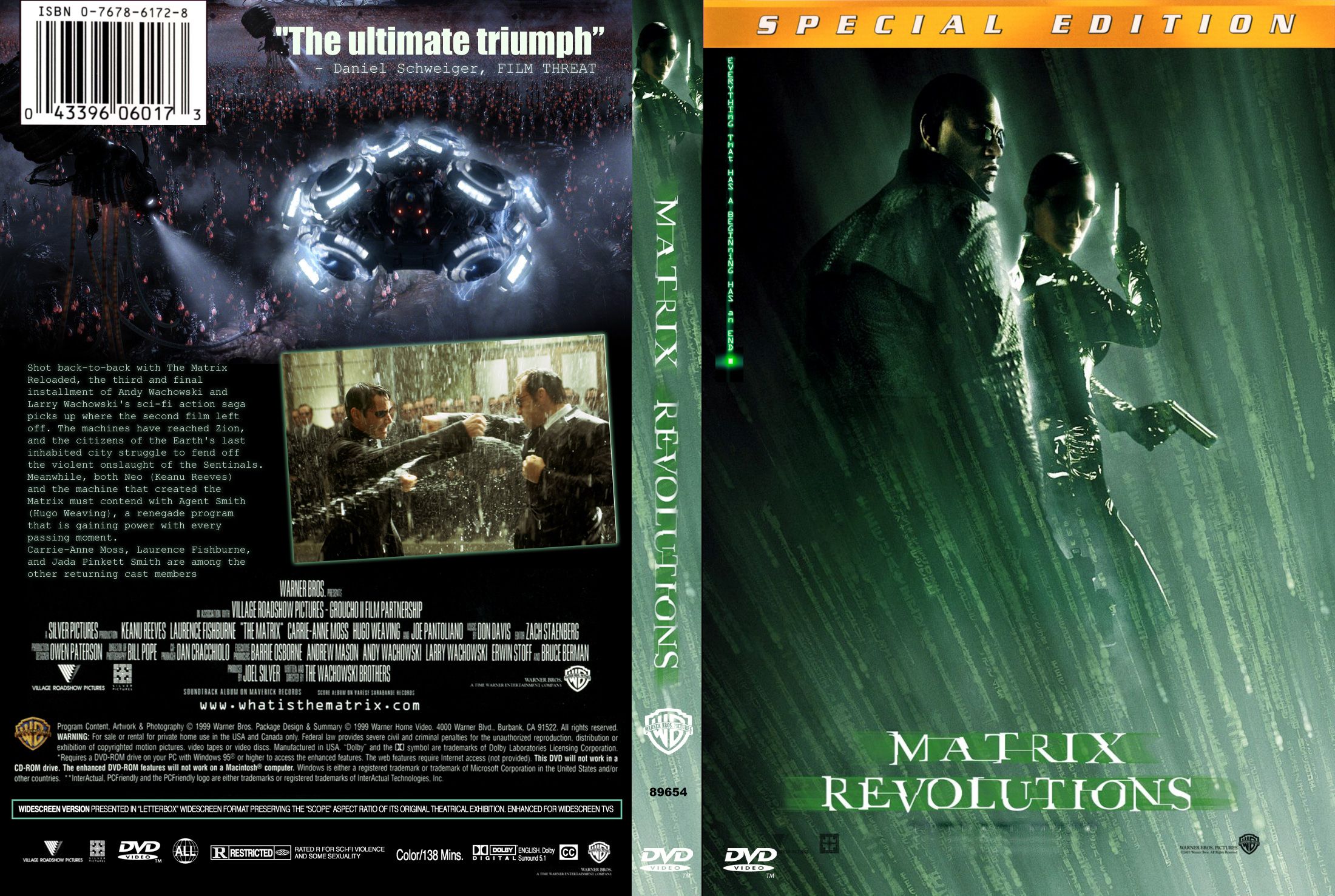 Matrix Revolutions R1 Cstm2 Misc Dvd