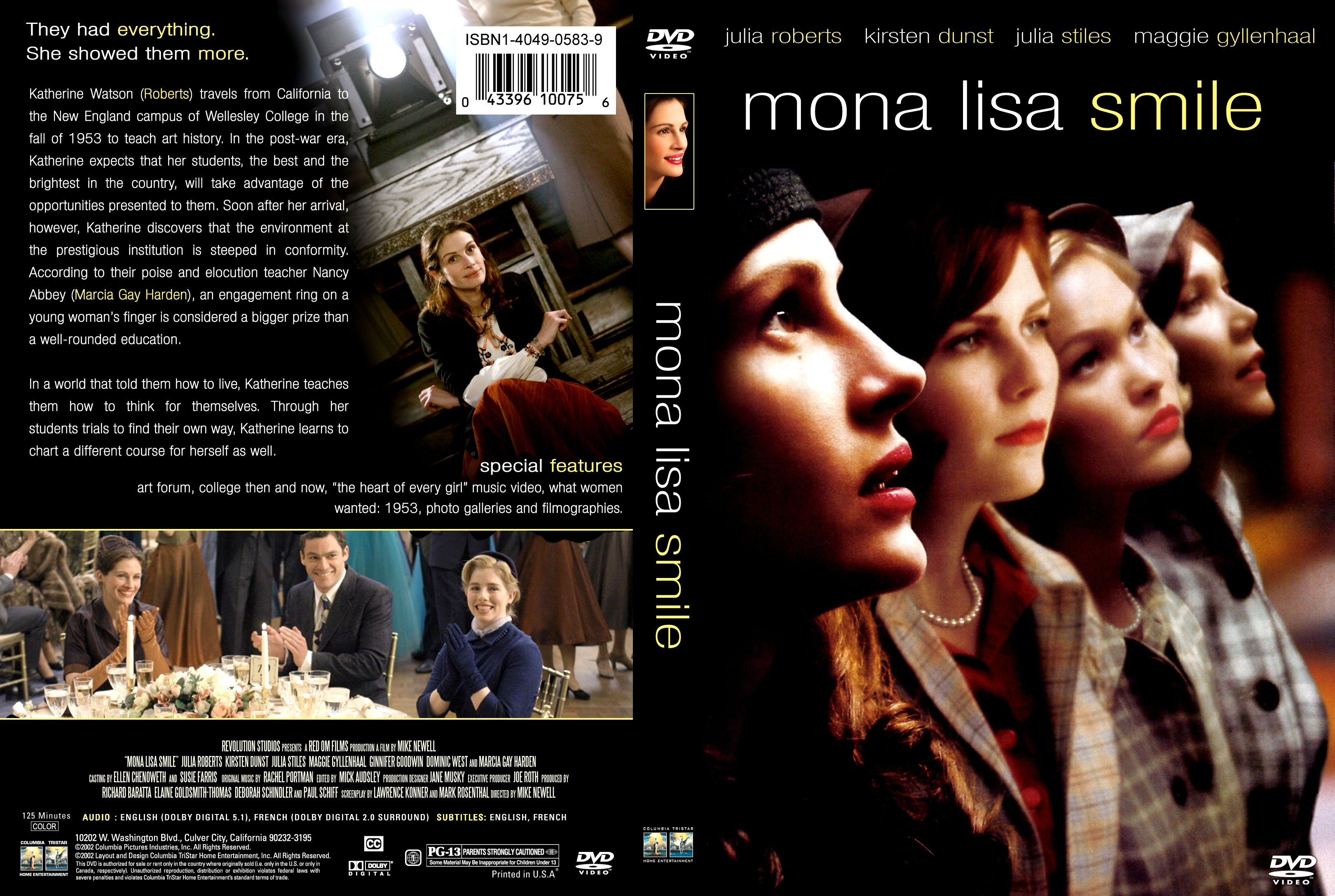Mona Lisa Smile R1 Cstm 3 Misc Dvd Dvd Covers Cover Century Over 500 000 Album Art Covers For Free