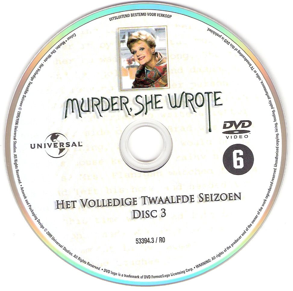 Murder She Wrote Season 12 DVD CD3