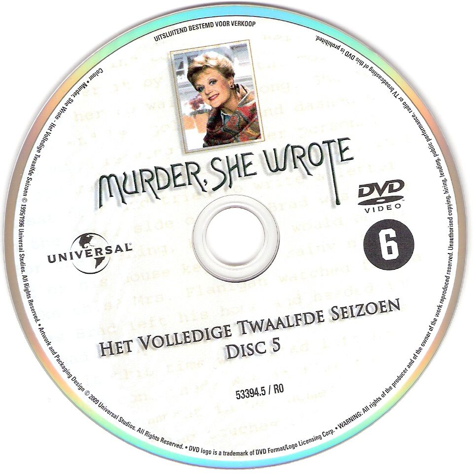 Murder She Wrote Season 12 DVD CD5