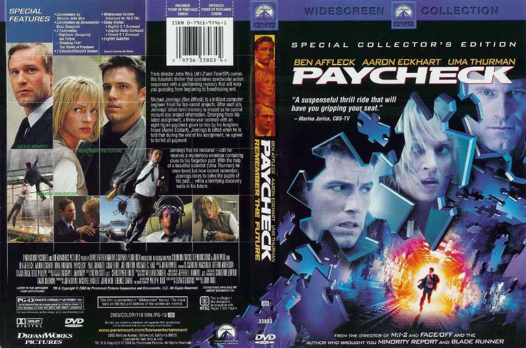 Paycheck DVD US