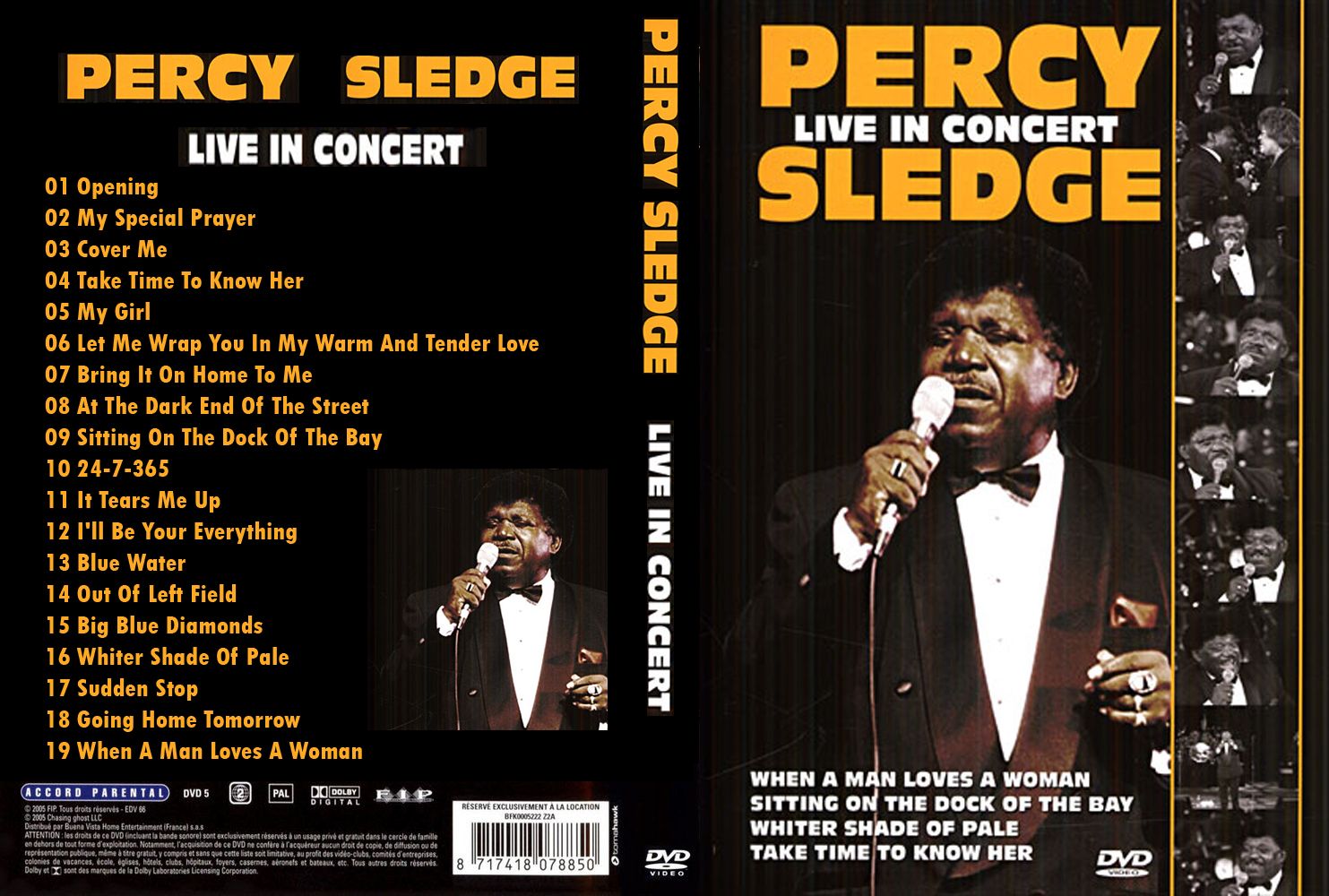 Percy Sledge Live In Concert DVD US