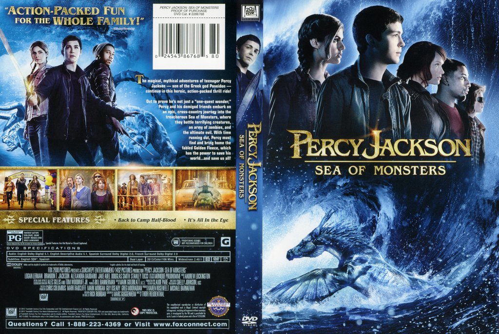 Percy Jackson Sea Of Monsters 2013 Scanned Cover