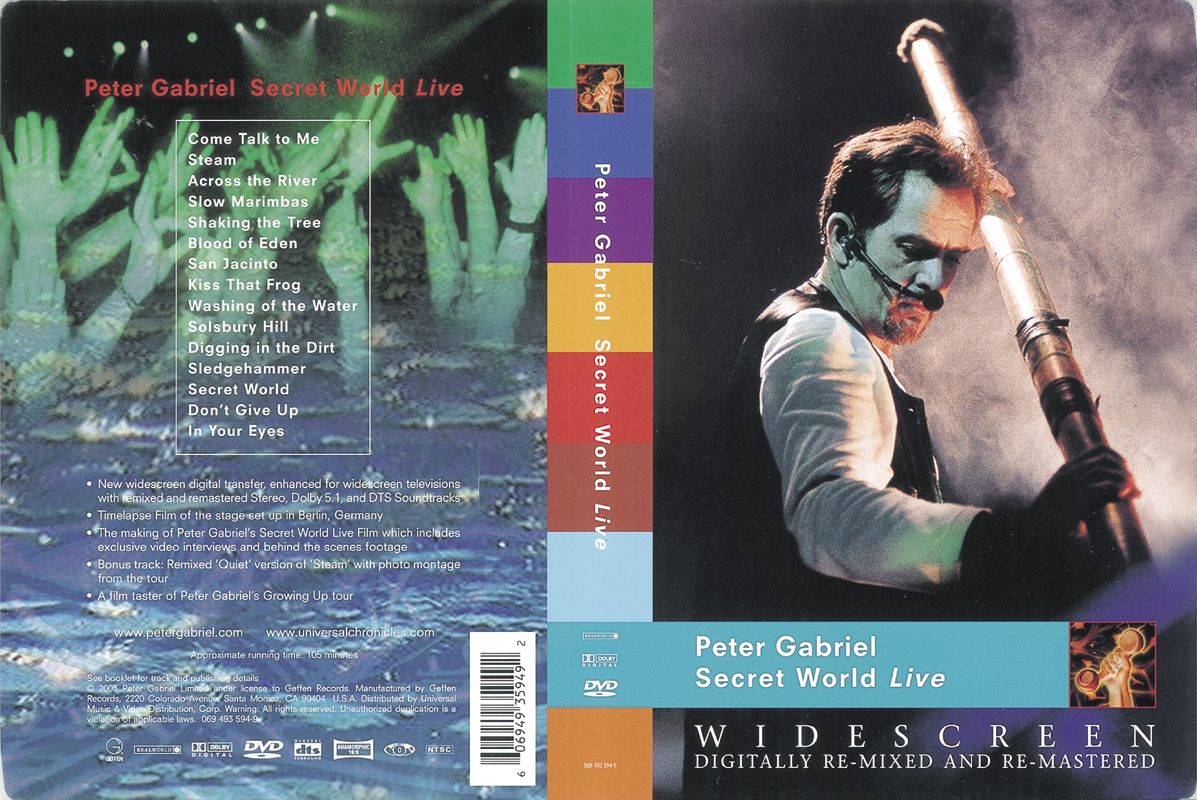 Peter Gabriel Secret World Live FRONT MISC DVD