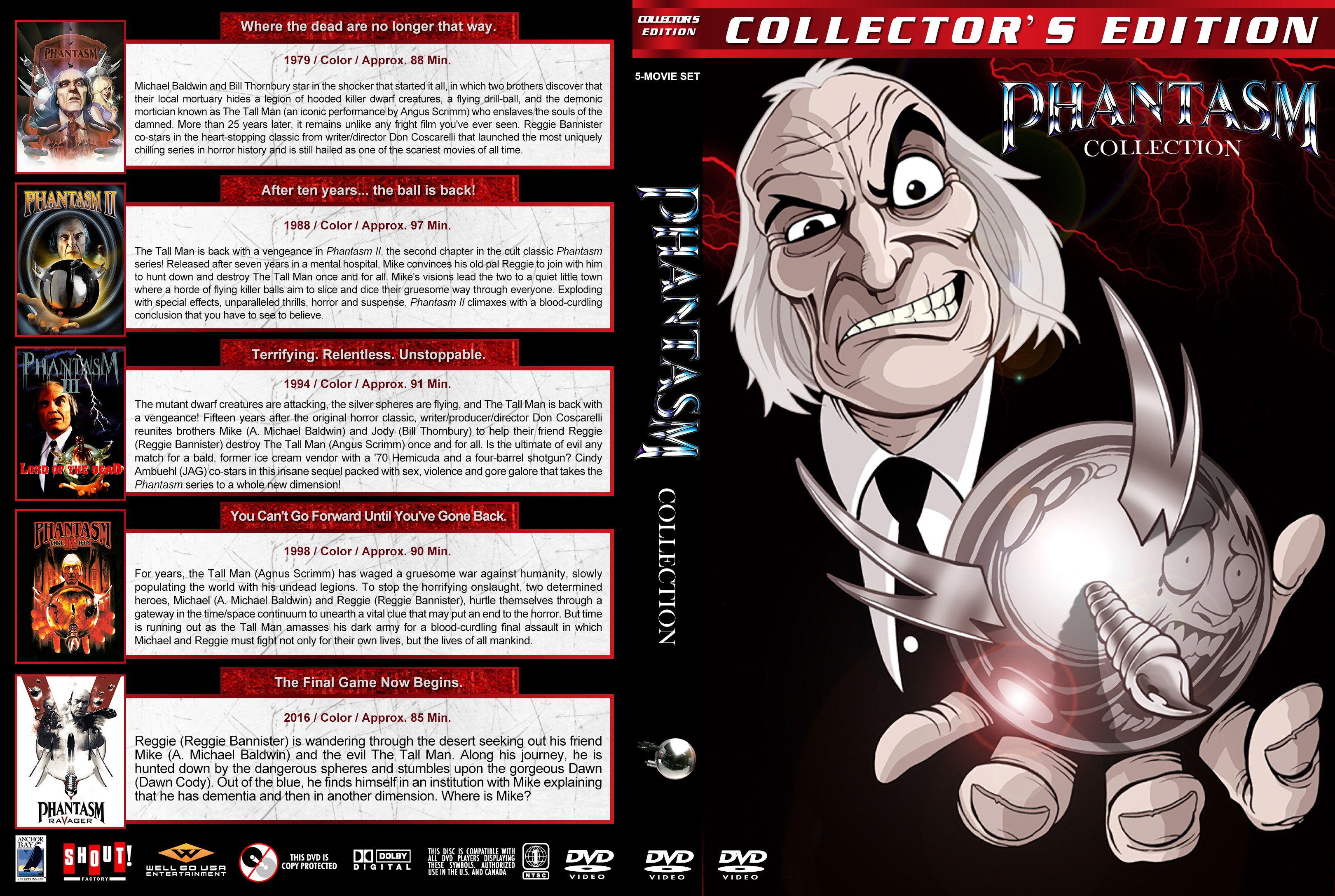 Phantasm Collection 1979 2016 Covers