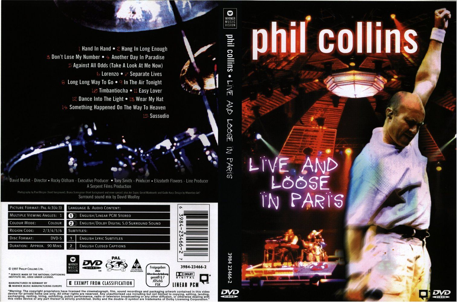 Phil Collins LIVE AND LOOSE IN PARIS MISC DVD | DVD Covers Phil Collins LIVE AND LOOSE IN PARIS MISC DVD | DVD Covers
