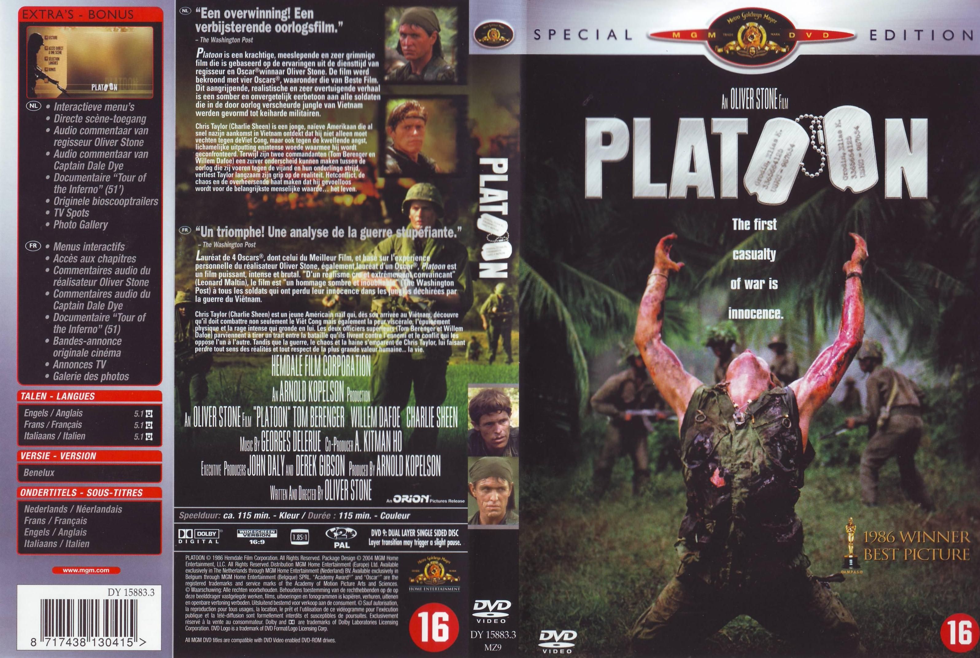 Platoon Cover Misc Dvd
