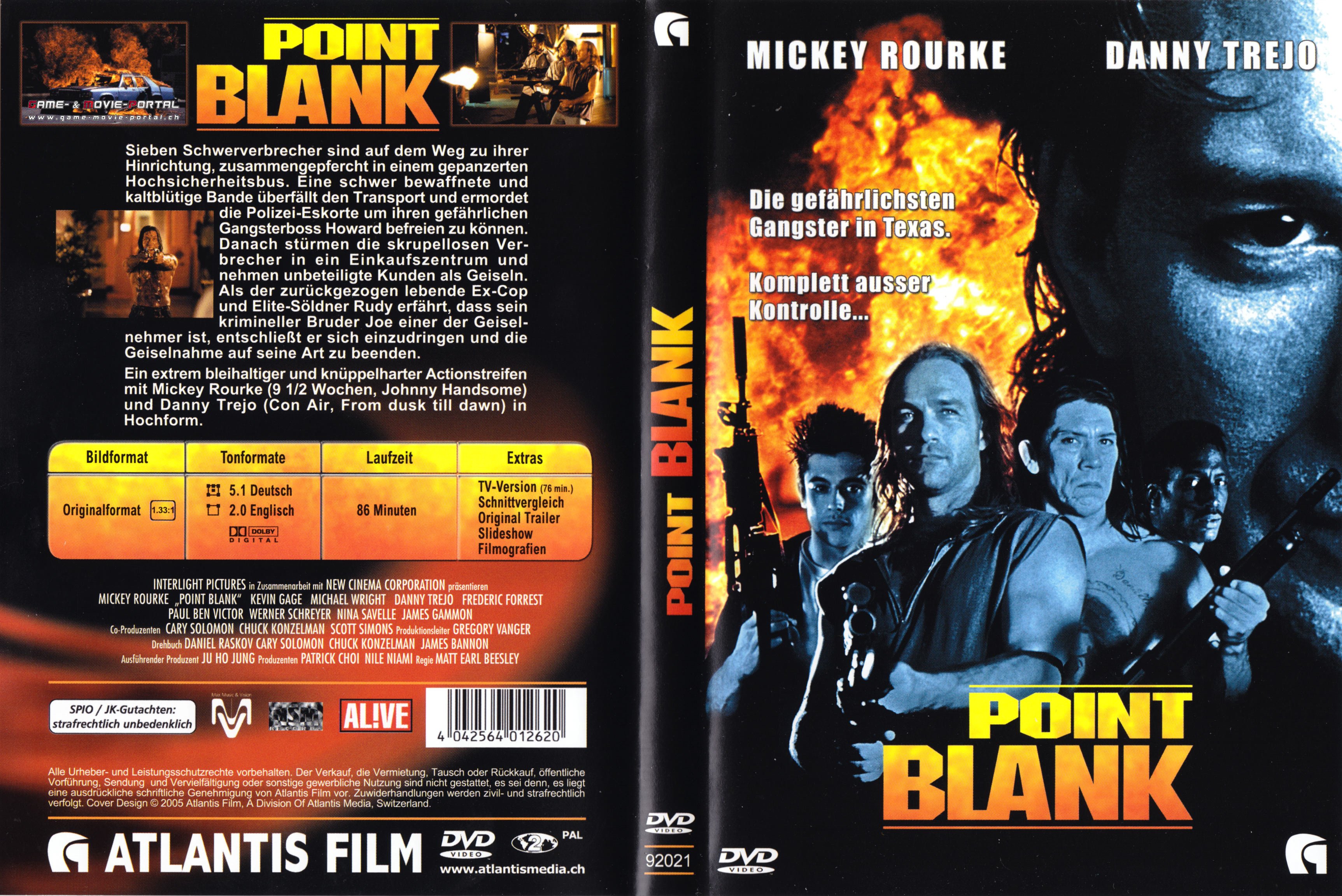 Point Blank Over and Out dvd cover german