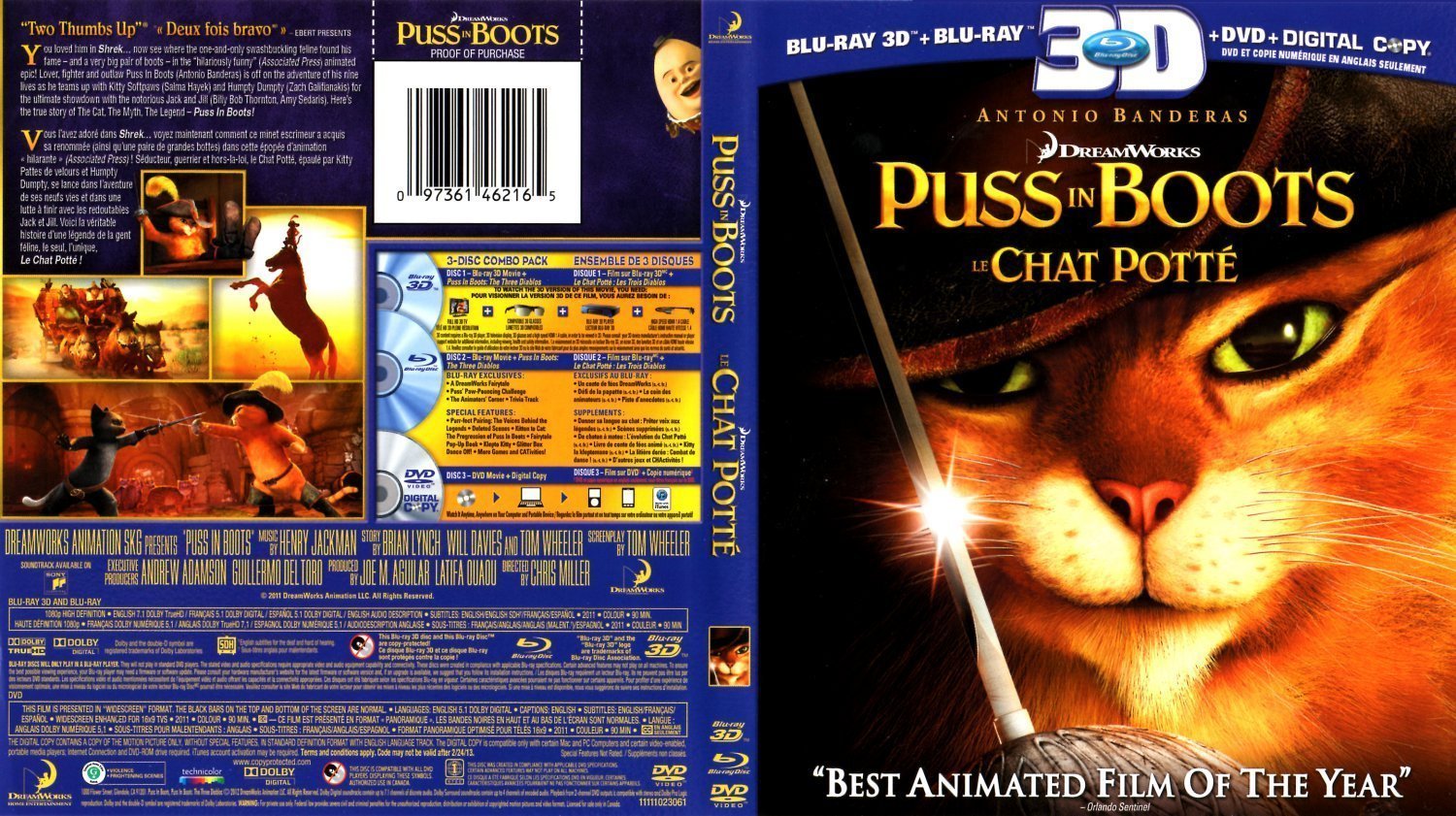 Puss In Boots 3D Le Chat Potte 3D