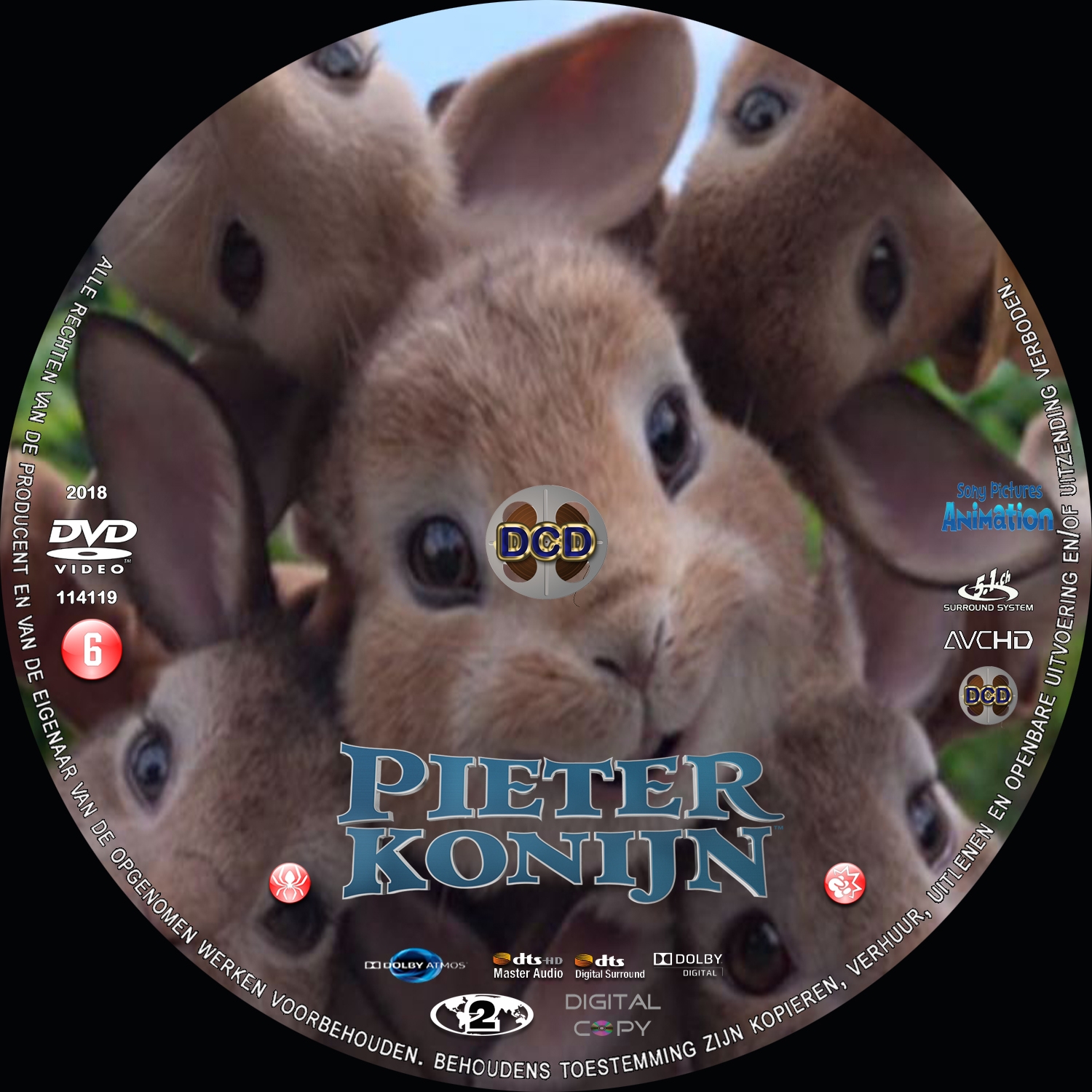 pieter konijn (2018) DVD Cover CD
