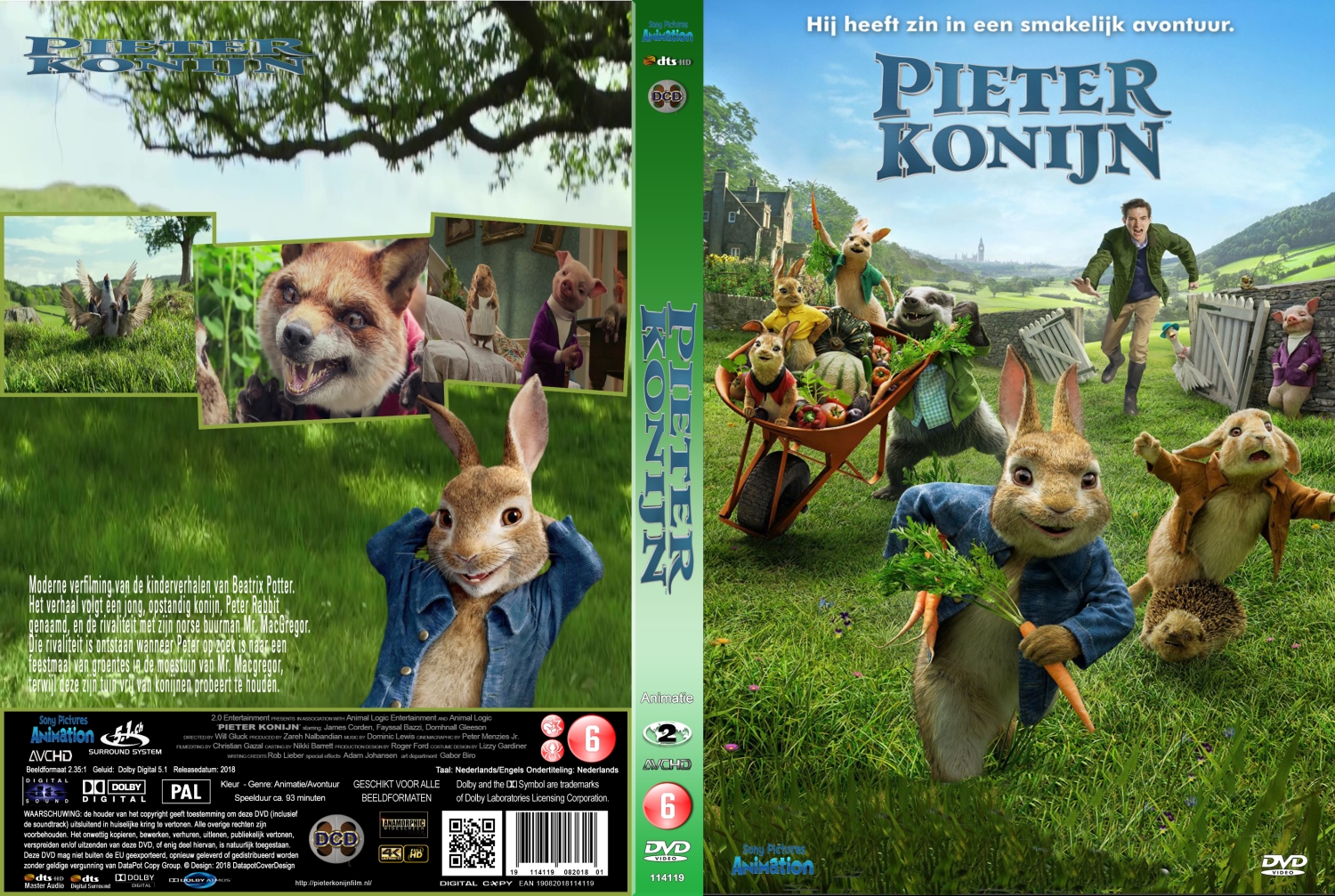 pieter konijn (2018) DVD Cover