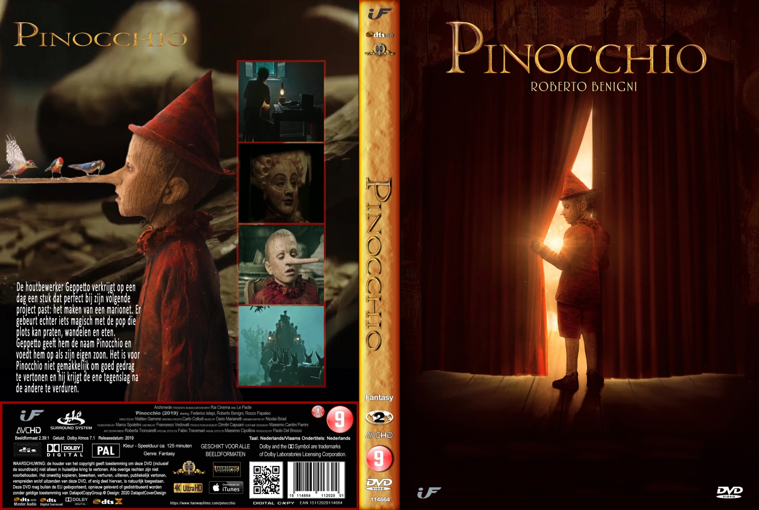 pinocchio (2019)  DVD Cover
