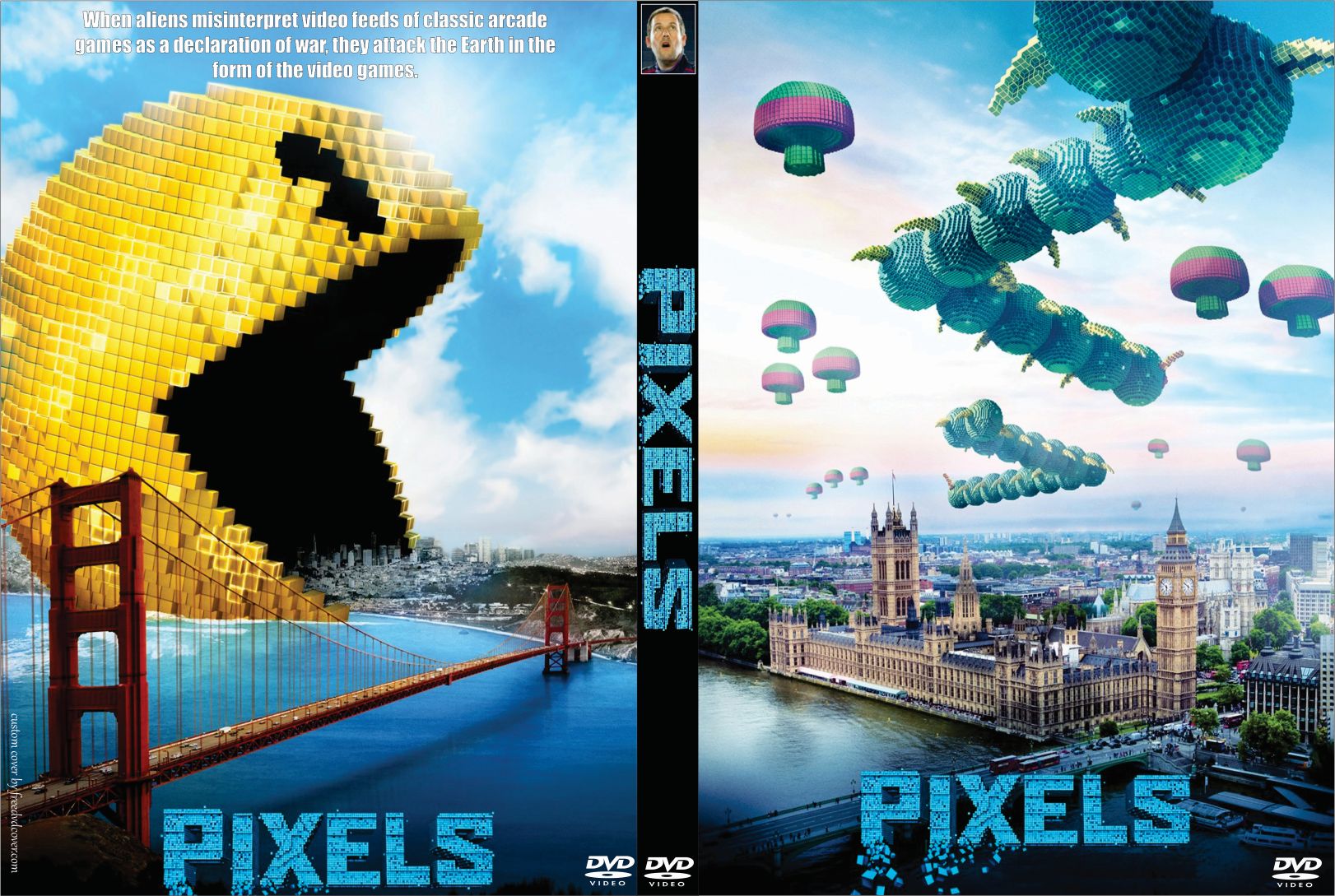 Pixels 2015 Custom Front DVD Covers Cover Century Over 1 000 000