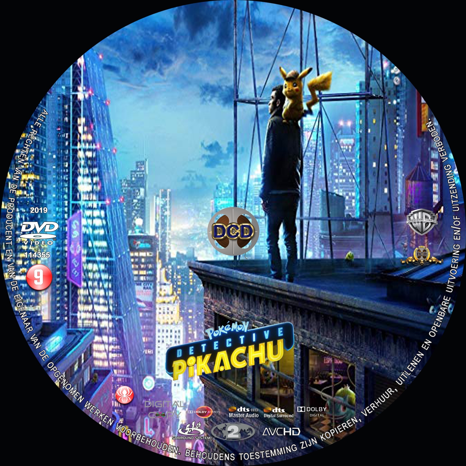 pokémon detective pikachu (2019) DVD Cover CD