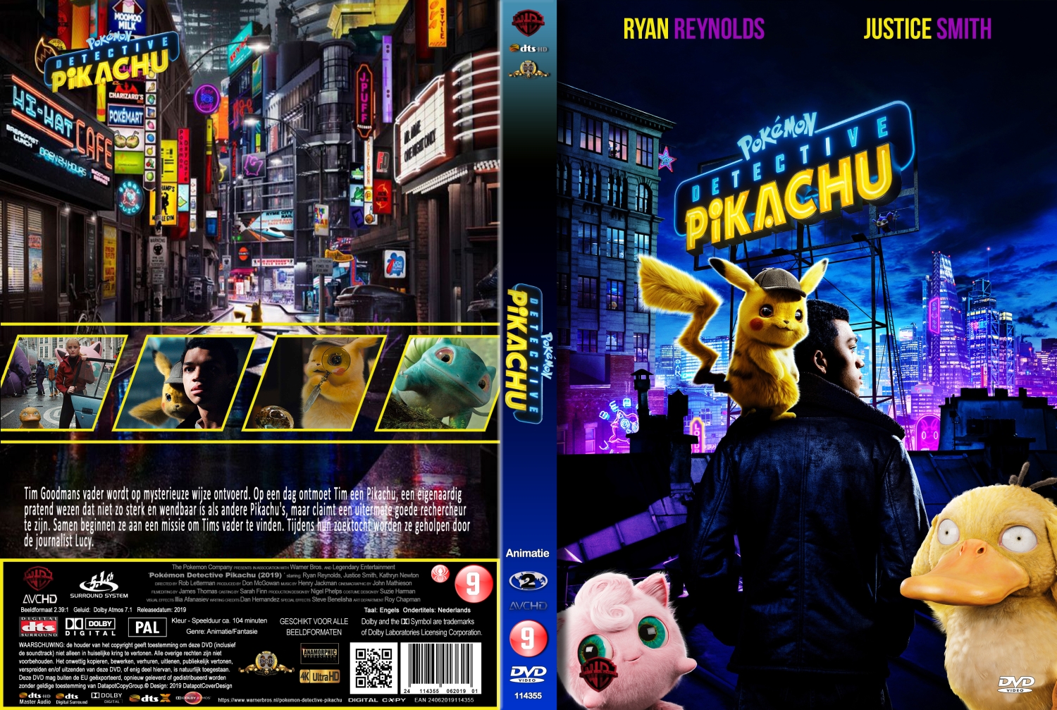 pokémon detective pikachu (2019) DVD Cover