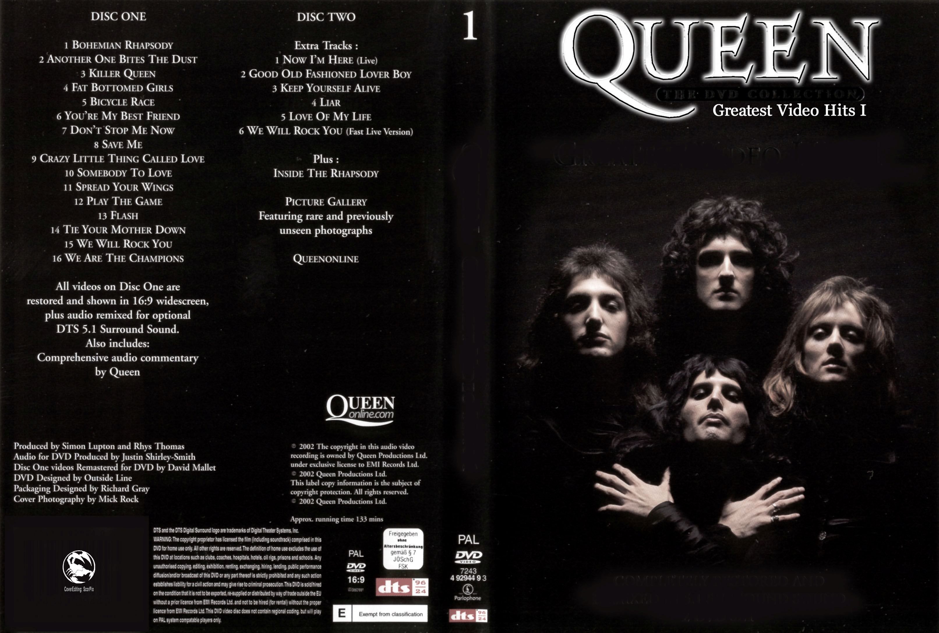 Queen GREATEST VIDEO HITS I MISC DVD | DVD Covers | Cover Century