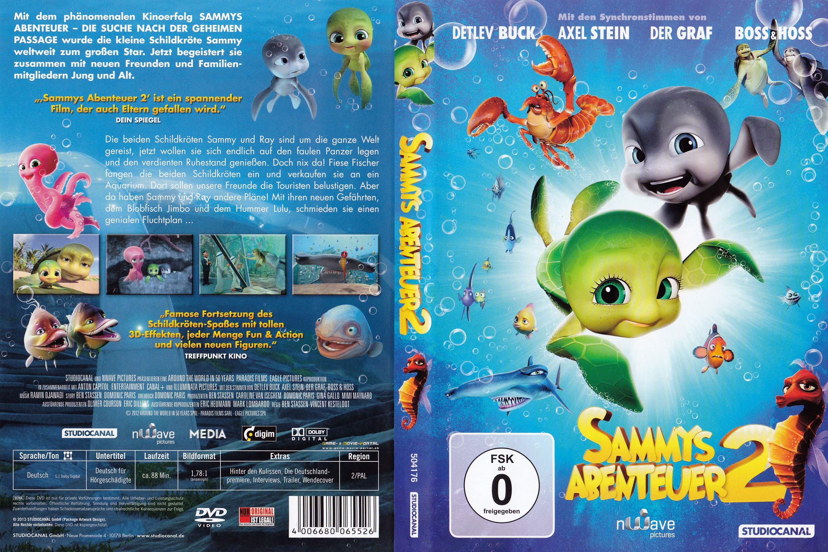 Sammys Abenteuer 2 dvd cover german