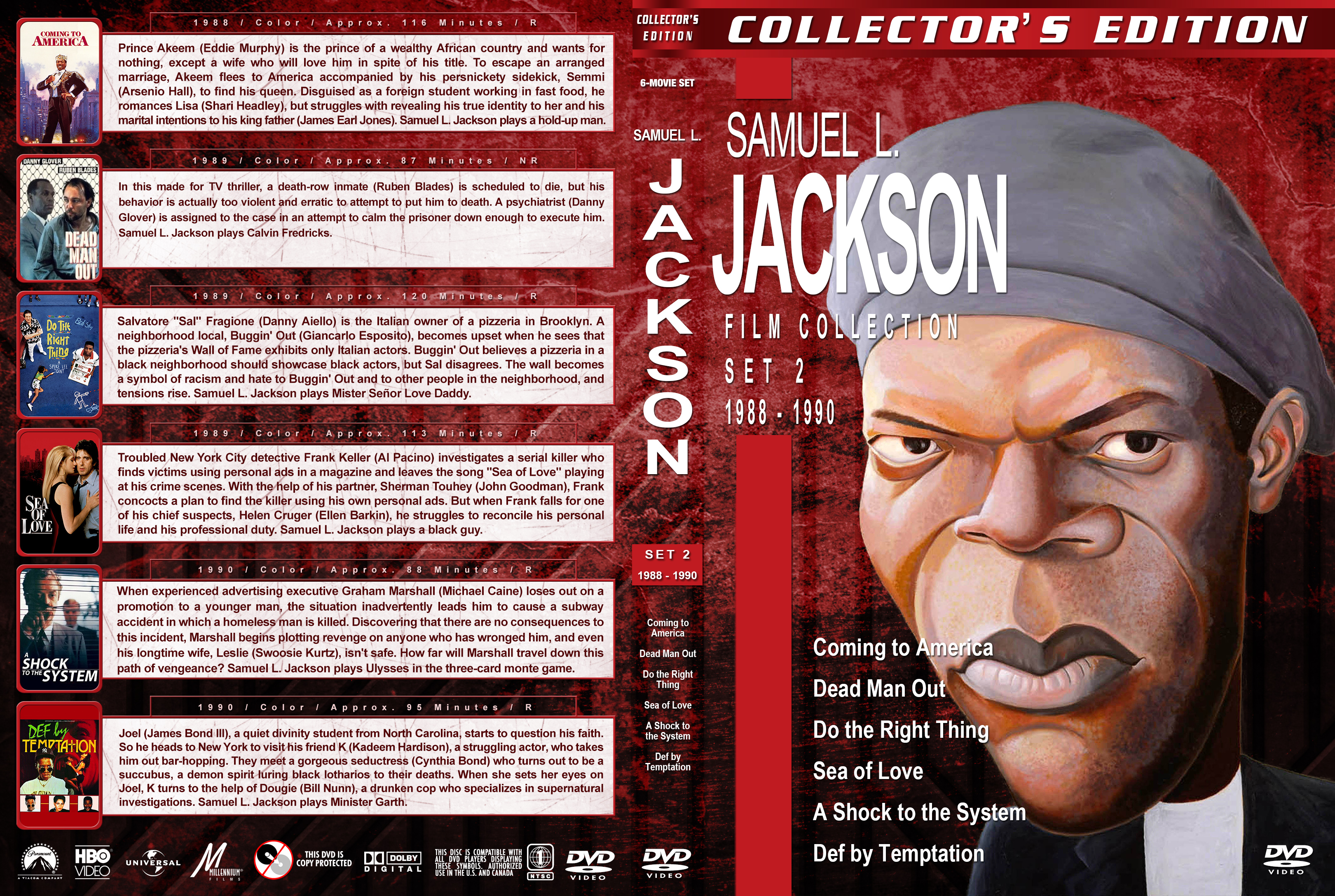 Samuel L Jackson Film Collection Set 2 1988 1990 Cover