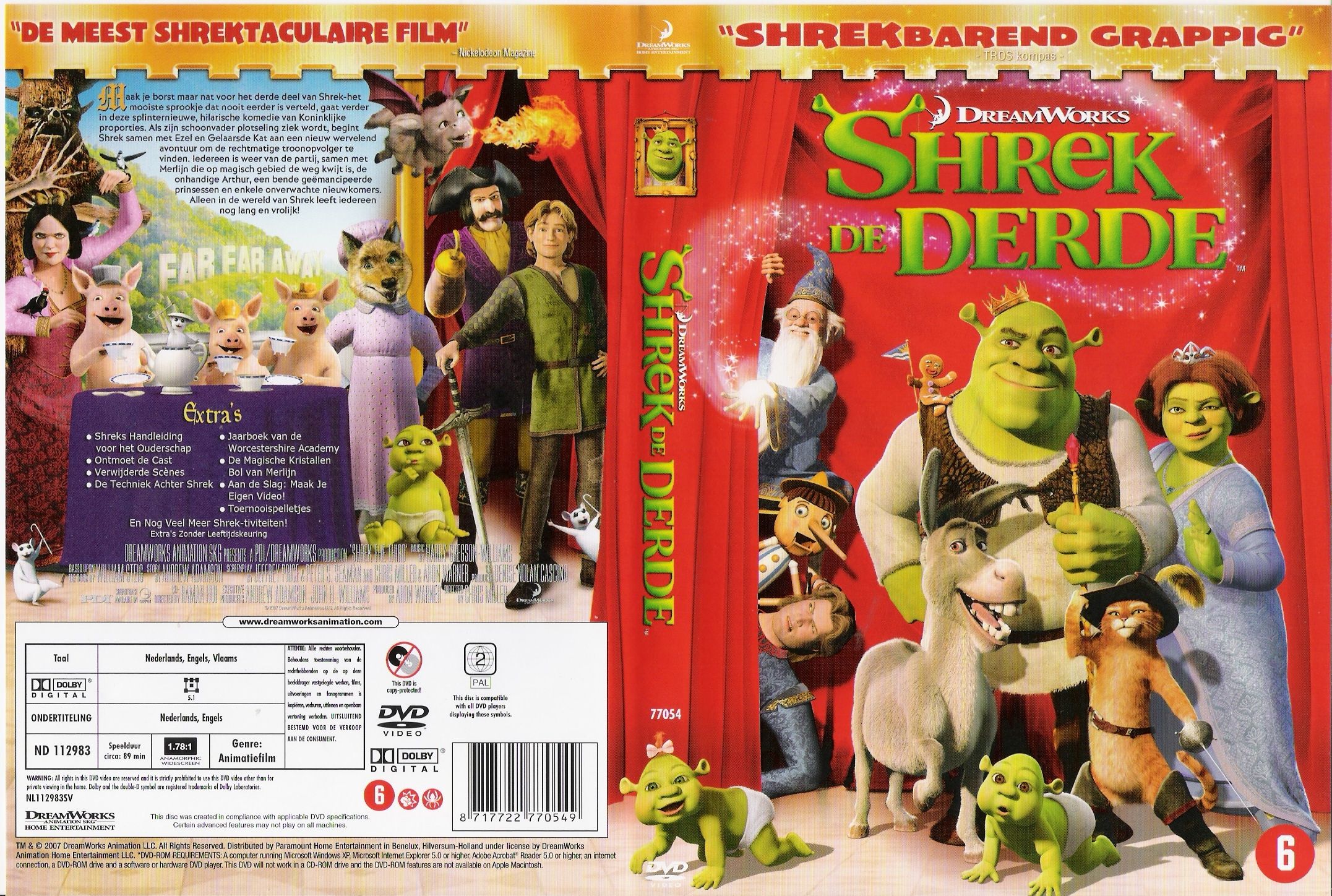 Shrek De Derde DVD NL | DVD Covers | Cover Century | Over 1.000.000 Album  Art covers for free