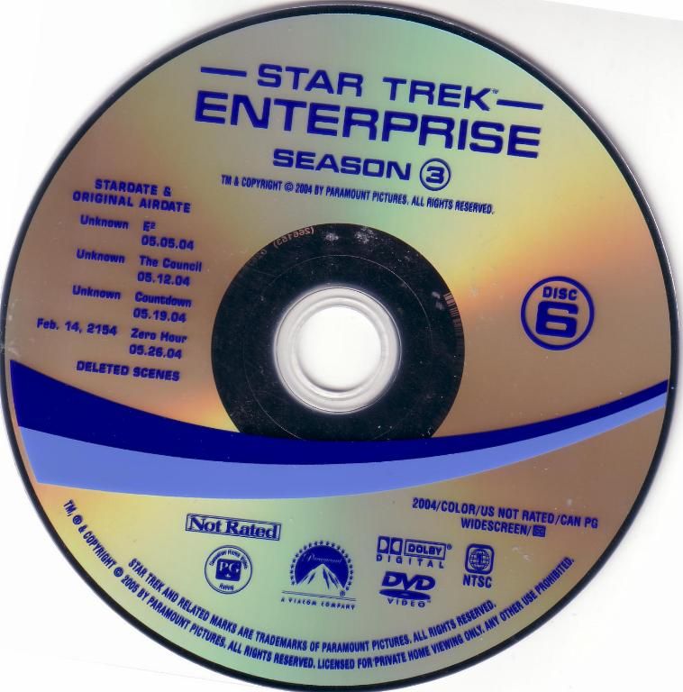 Star Trek Enterprise Season 3 DVD CD6