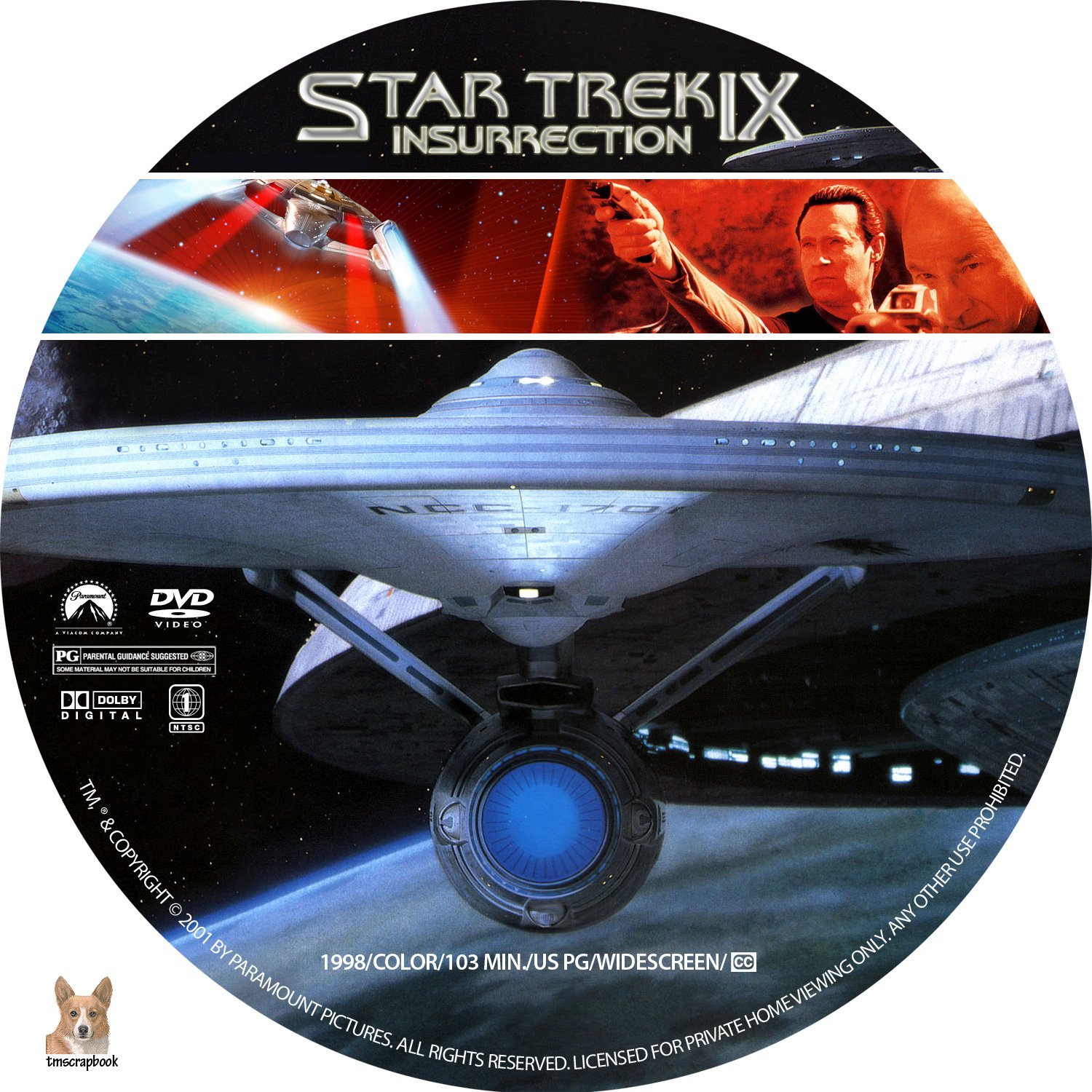 Star Trek IX Insurrection 1998 R1  labels