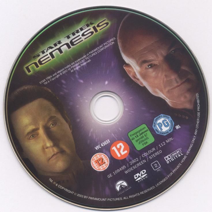 Star Trek Nemesis Widescreen DVD CD