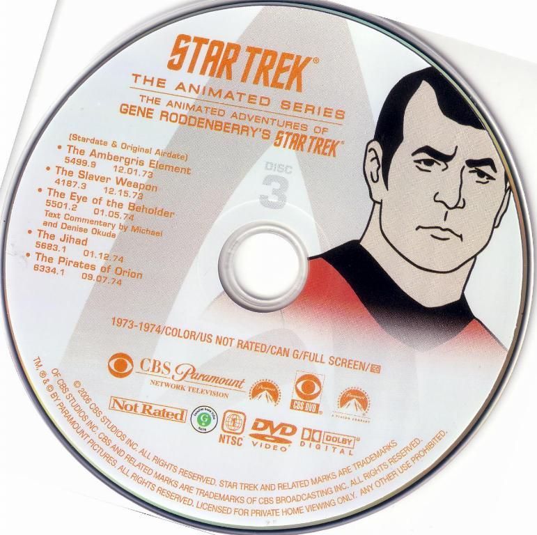 Star Trek The Animated Series DVD CD3