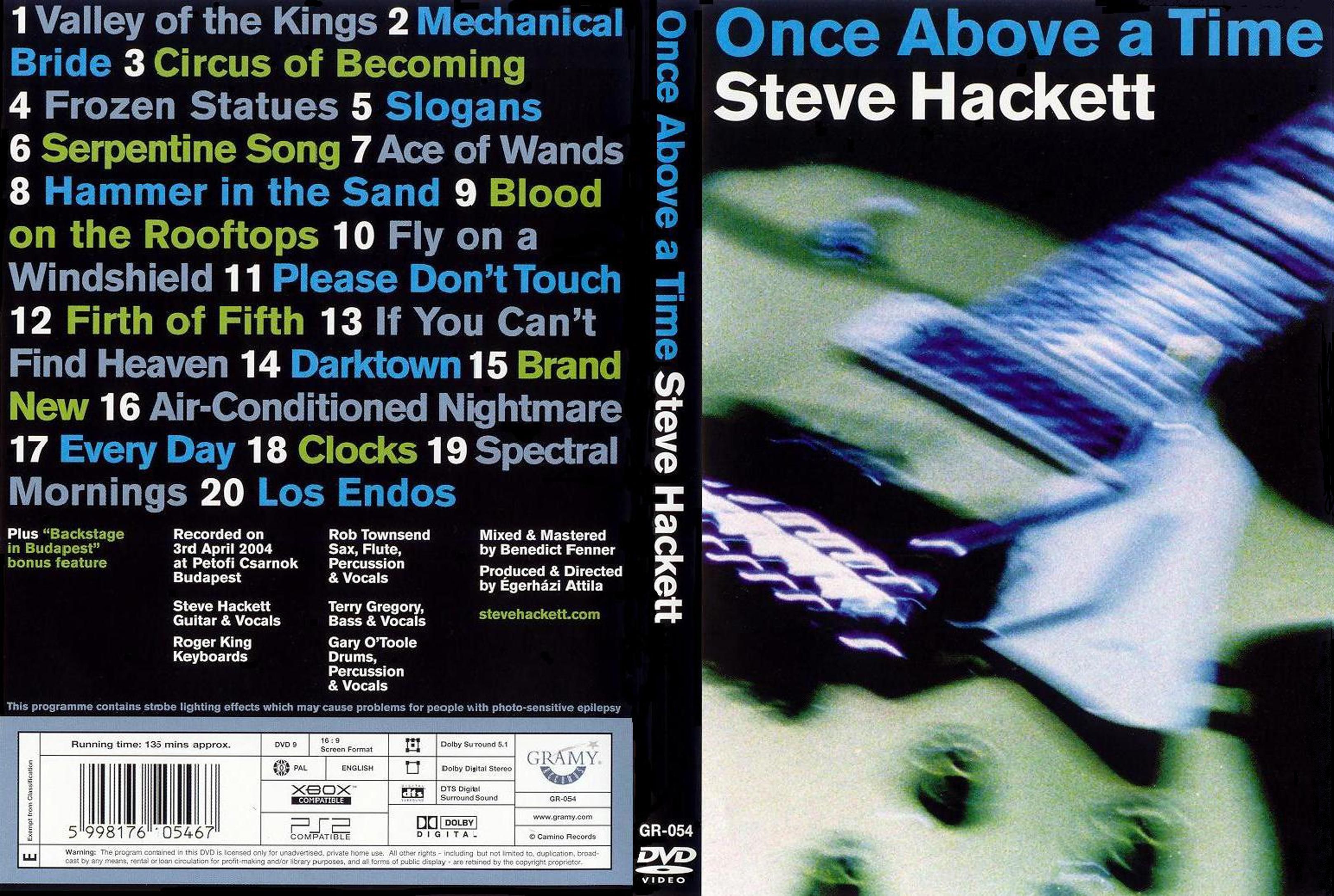 Steve Hackett Once Above A Time DVD US