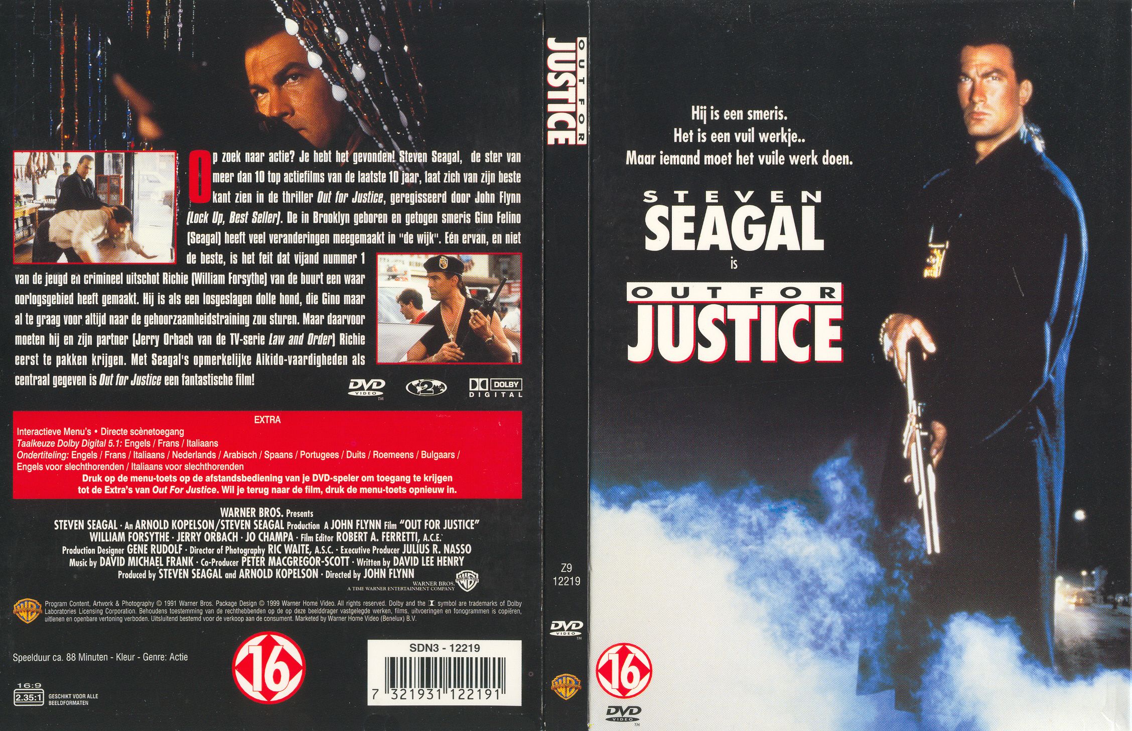 Steven Seagal Out For Justice Pal Misc Dvd